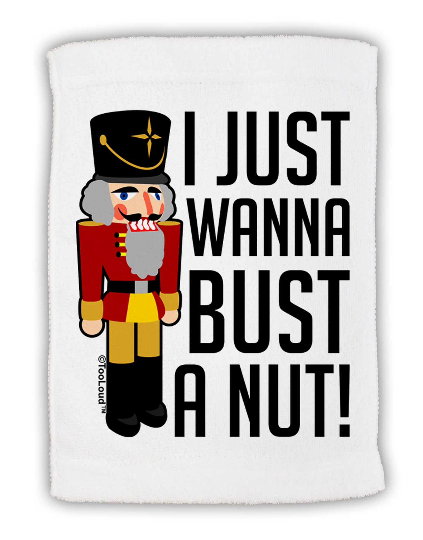 I Just Wanna Bust A Nut Nutcracker Micro Terry Sport Towel 15 X 22 inches by TooLoud-Sport Towel-TooLoud-White-Davson Sales