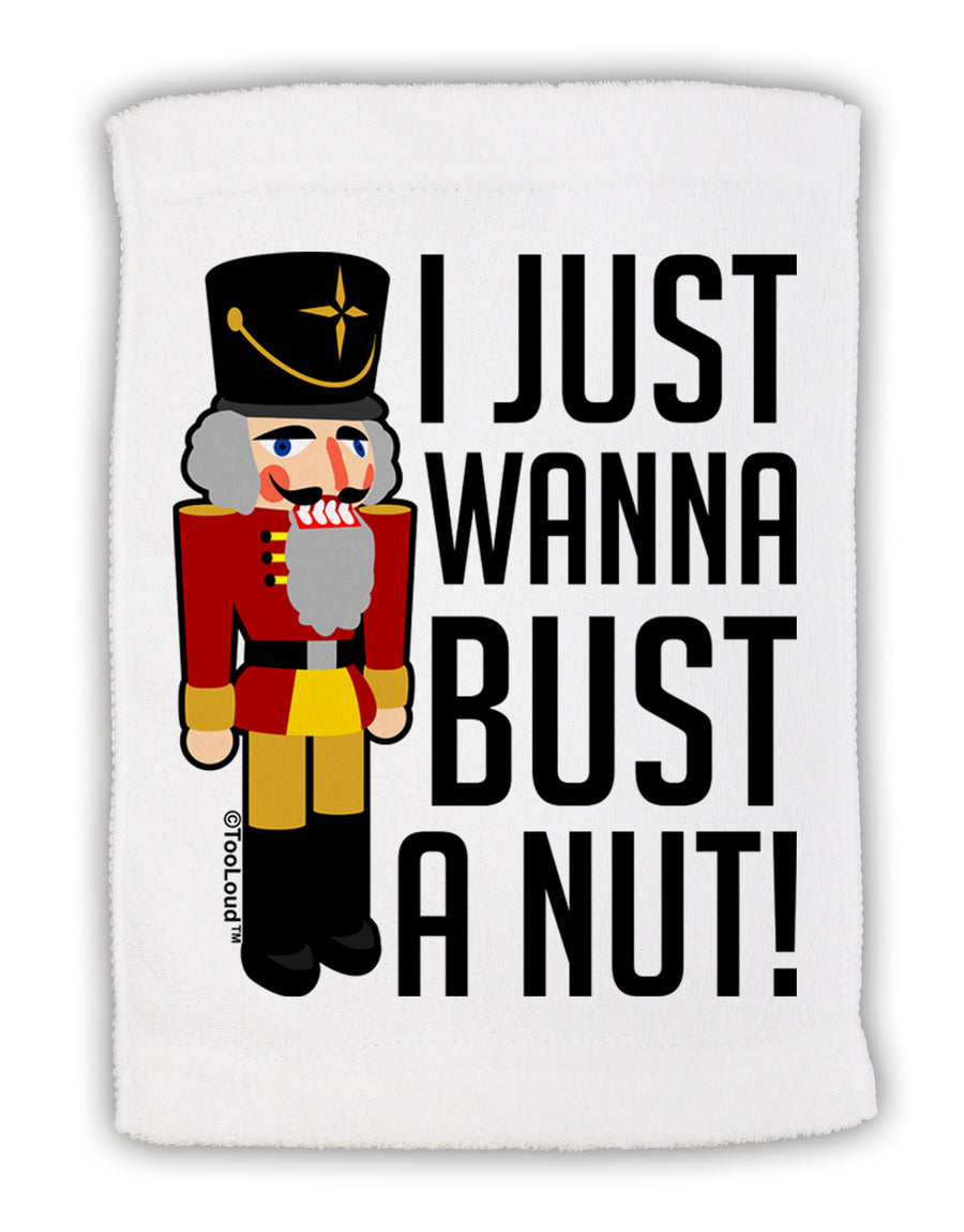I Just Wanna Bust A Nut Nutcracker Micro Terry Sport Towel 15 X 22 inches by TooLoud-Sport Towel-TooLoud-White-Davson Sales