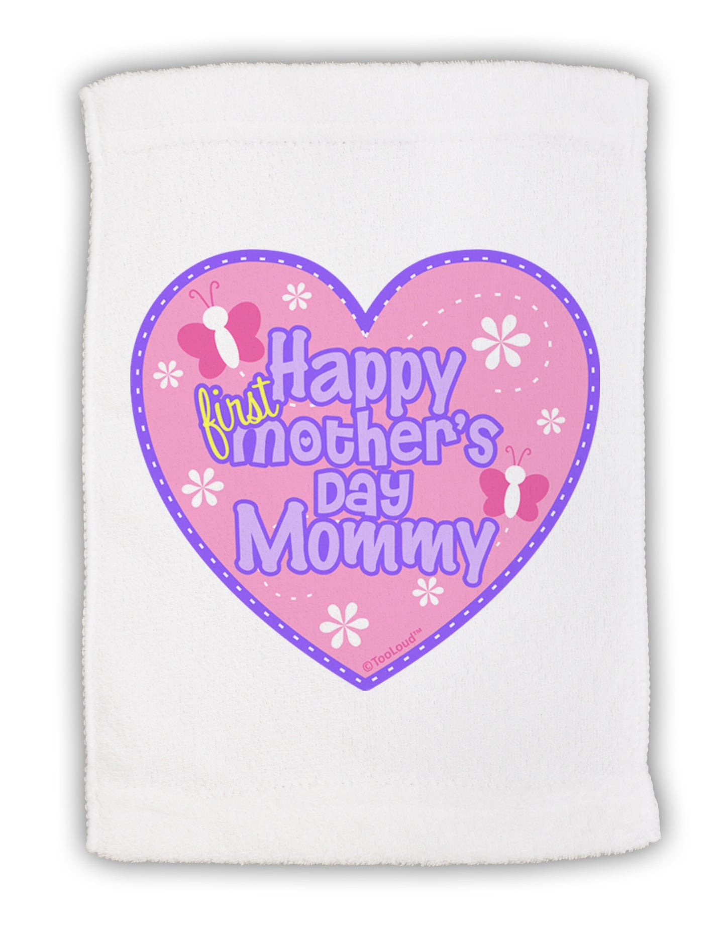 Happy First Mother's Day Mommy - Pink Micro Terry Sport Towel 15 X 22 inches by TooLoud-Sport Towel-TooLoud-White-Davson Sales