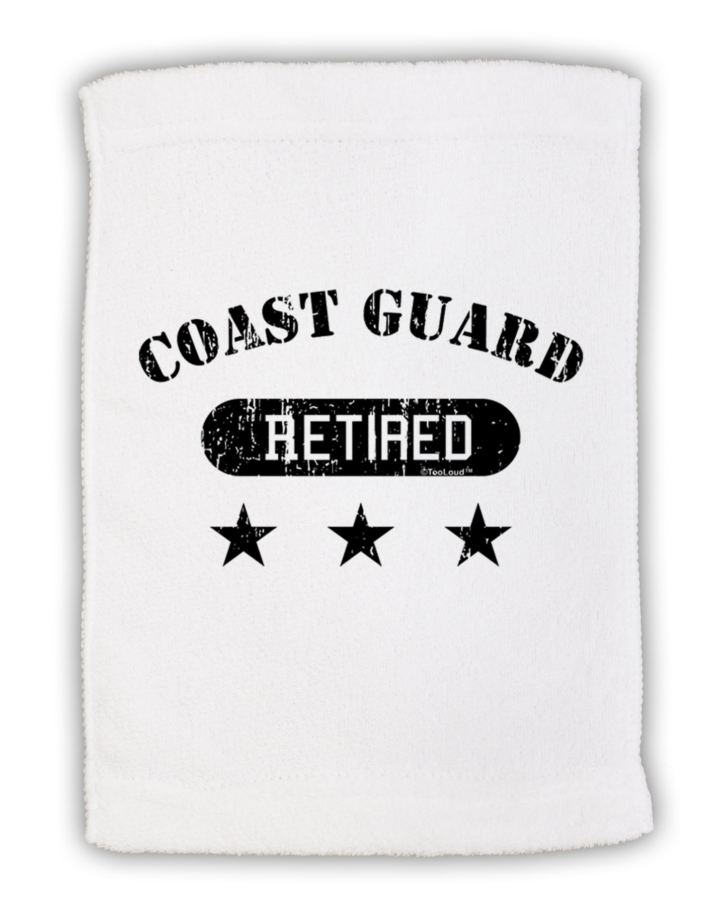Retired Coast Guard Micro Terry Sport Towel 15 X 22 inches by TooLoud-Sport Towel-TooLoud-White-Davson Sales