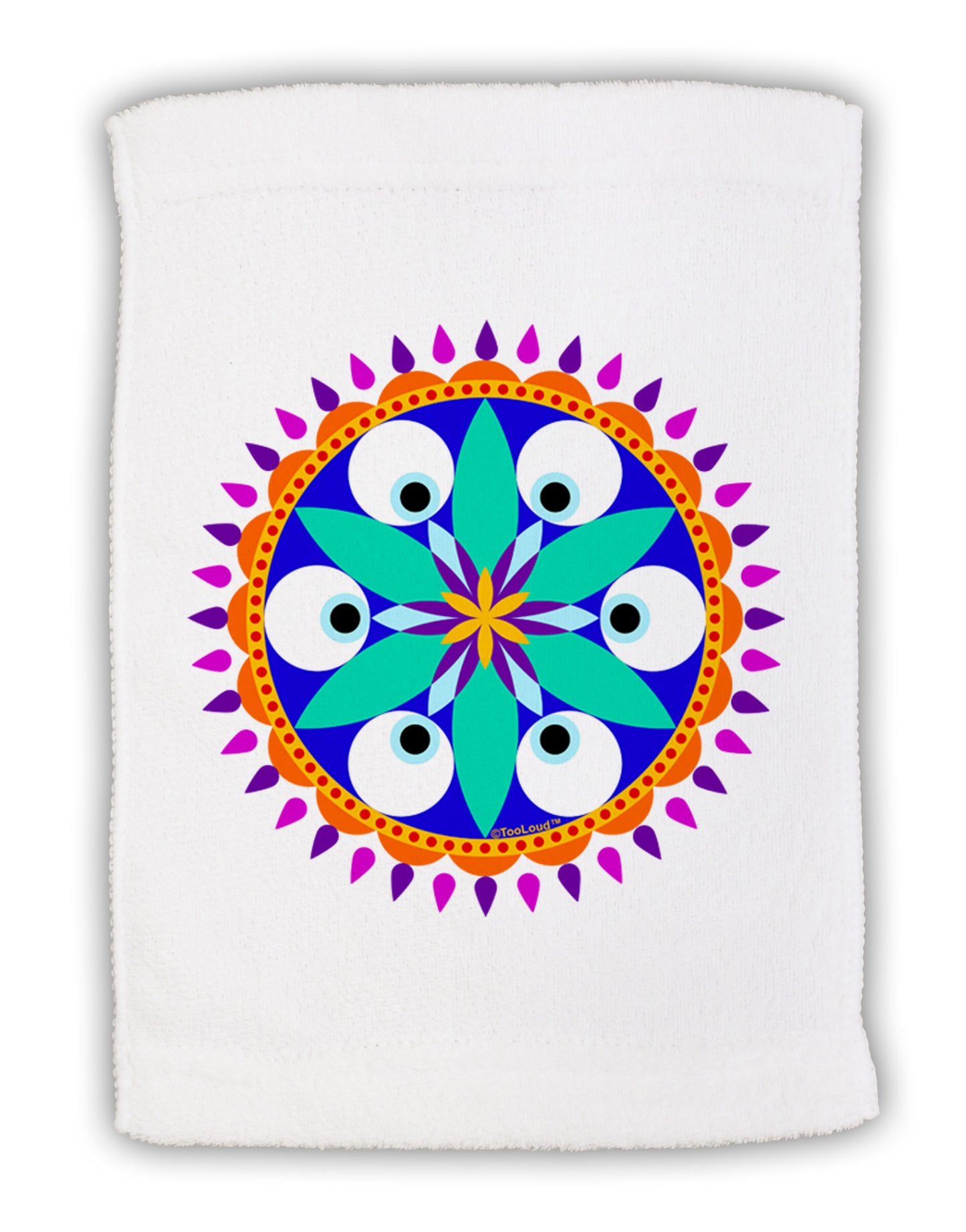 Evil Eye Protection Mandala Micro Terry Sport Towel 15 X 22 inches by TooLoud-Sport Towel-TooLoud-White-Davson Sales