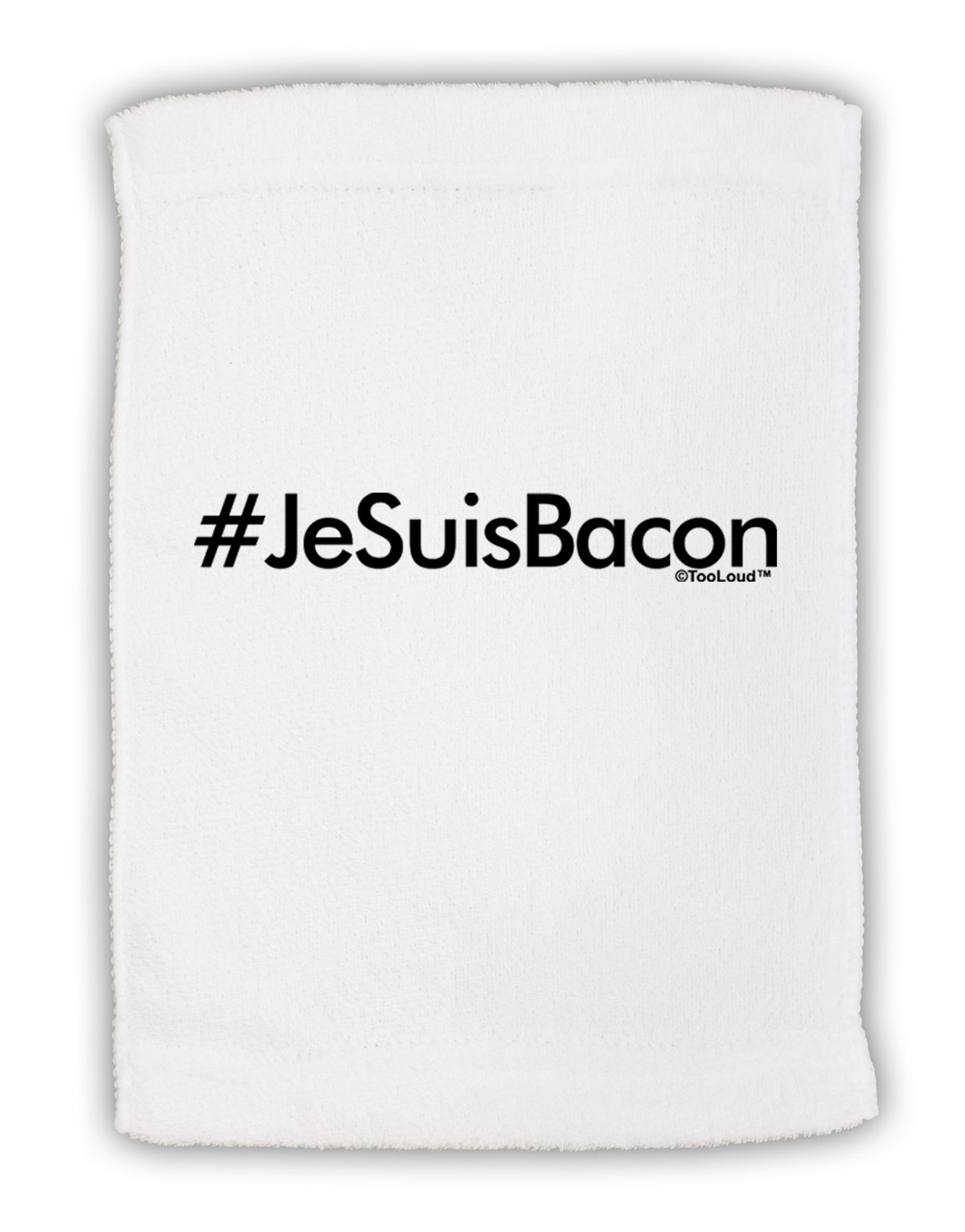 Hashtag JeSuisBacon Micro Terry Sport Towel 11 x 18 inches-TooLoud-White-Davson Sales