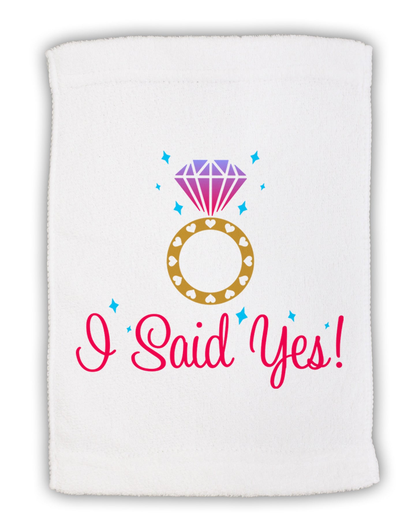 I Said Yes - Diamond Ring - Color Micro Terry Sport Towel 15 X 22 inches-Sport Towel-TooLoud-White-Davson Sales