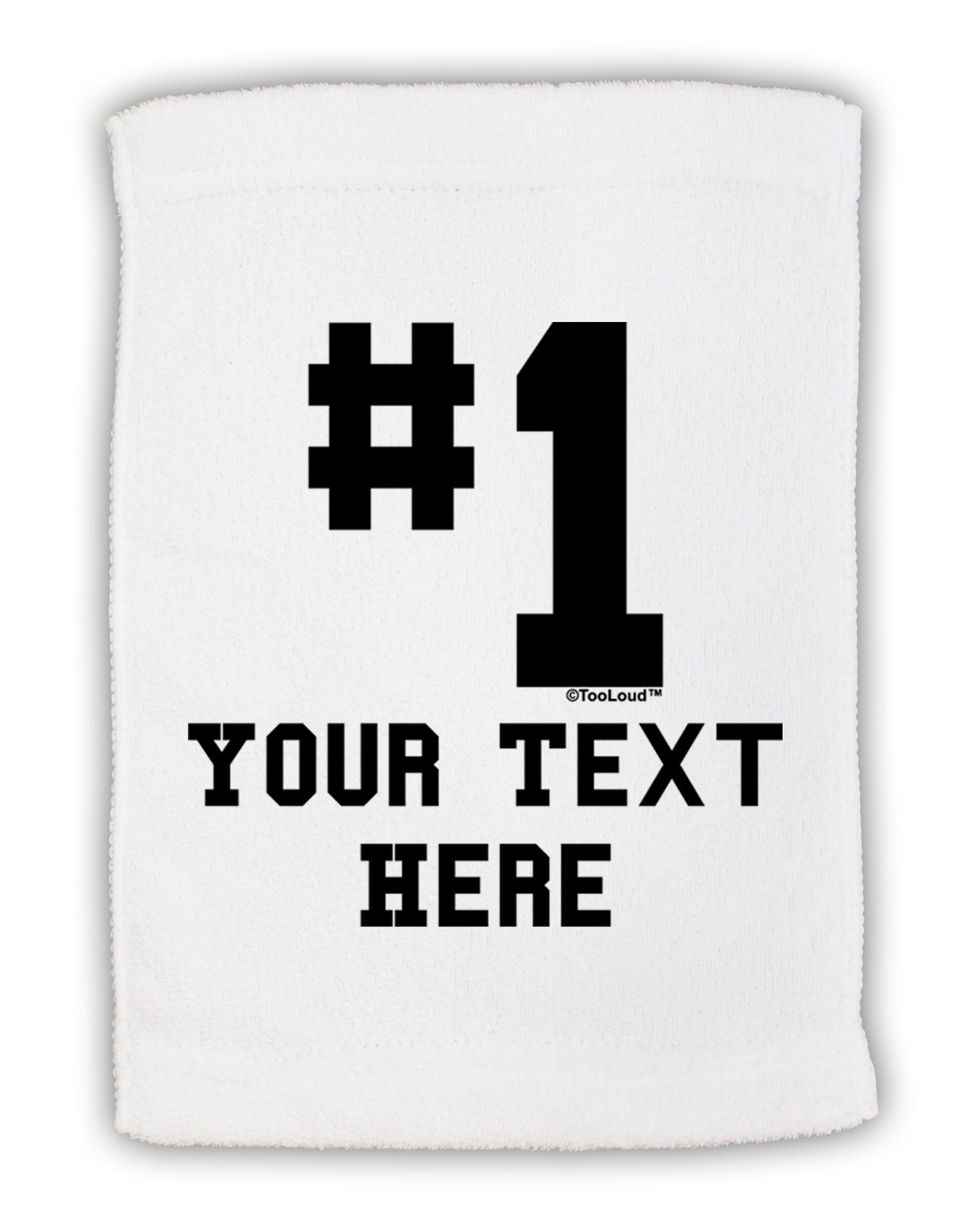 Personalized Number 1 Micro Terry Sport Towel 15 X 22 inches by TooLoud-Sport Towel-TooLoud-White-Davson Sales