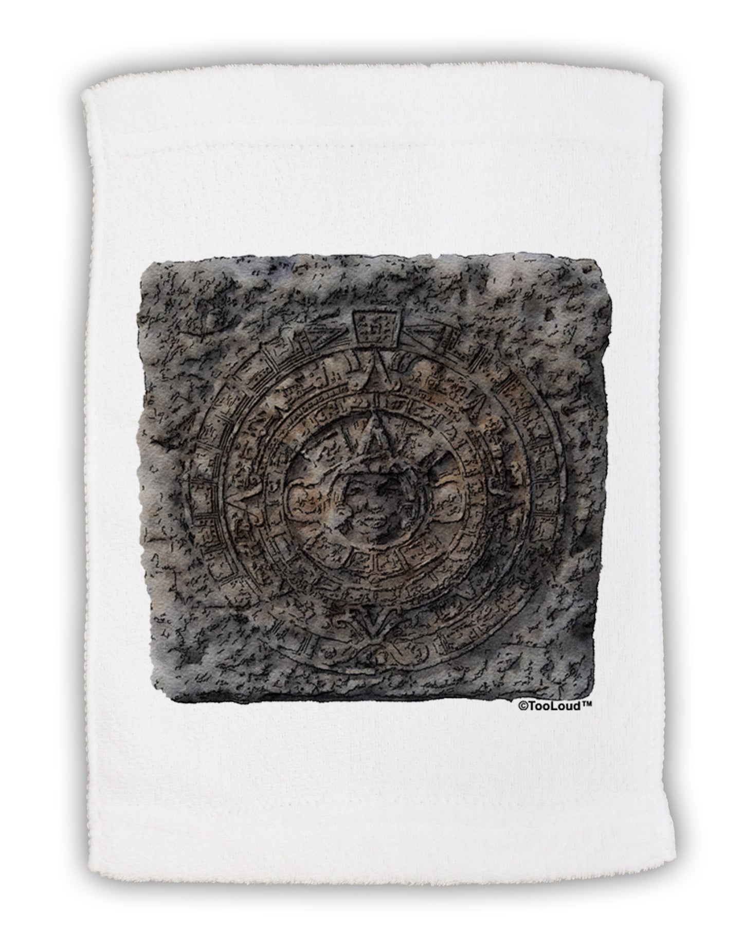 Stone Carving Watercolor Micro Terry Sport Towel 11 x 18 inches-TooLoud-White-Davson Sales