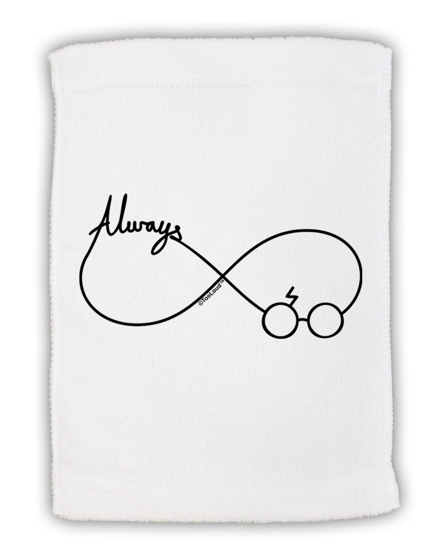 Always Infinity Symbol Micro Terry Sport Towel 11 x 18 inches-Sport Towel-TooLoud-White-Davson Sales