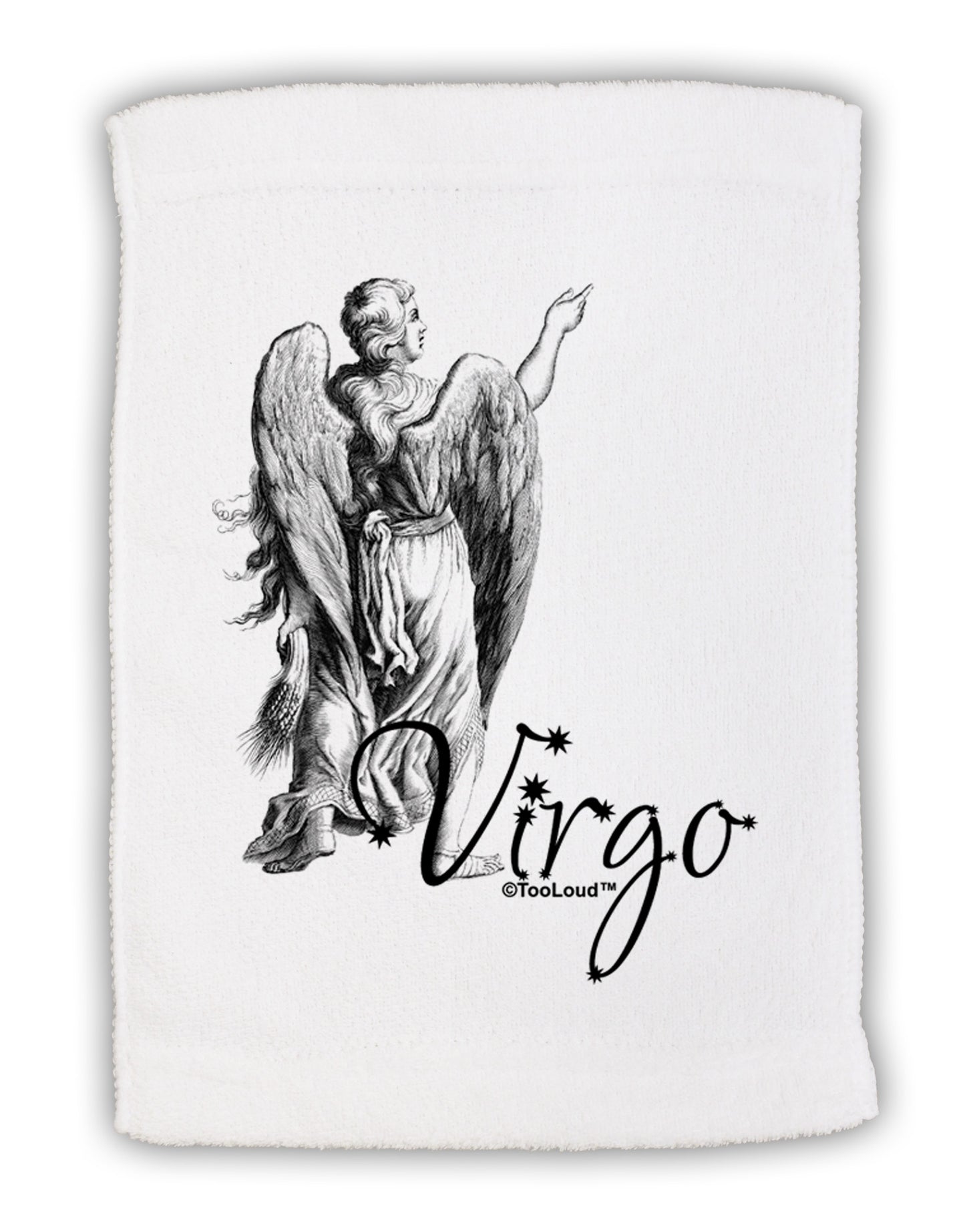 Virgo Illustration Micro Terry Sport Towel 11 x 18 inches-TooLoud-White-Davson Sales