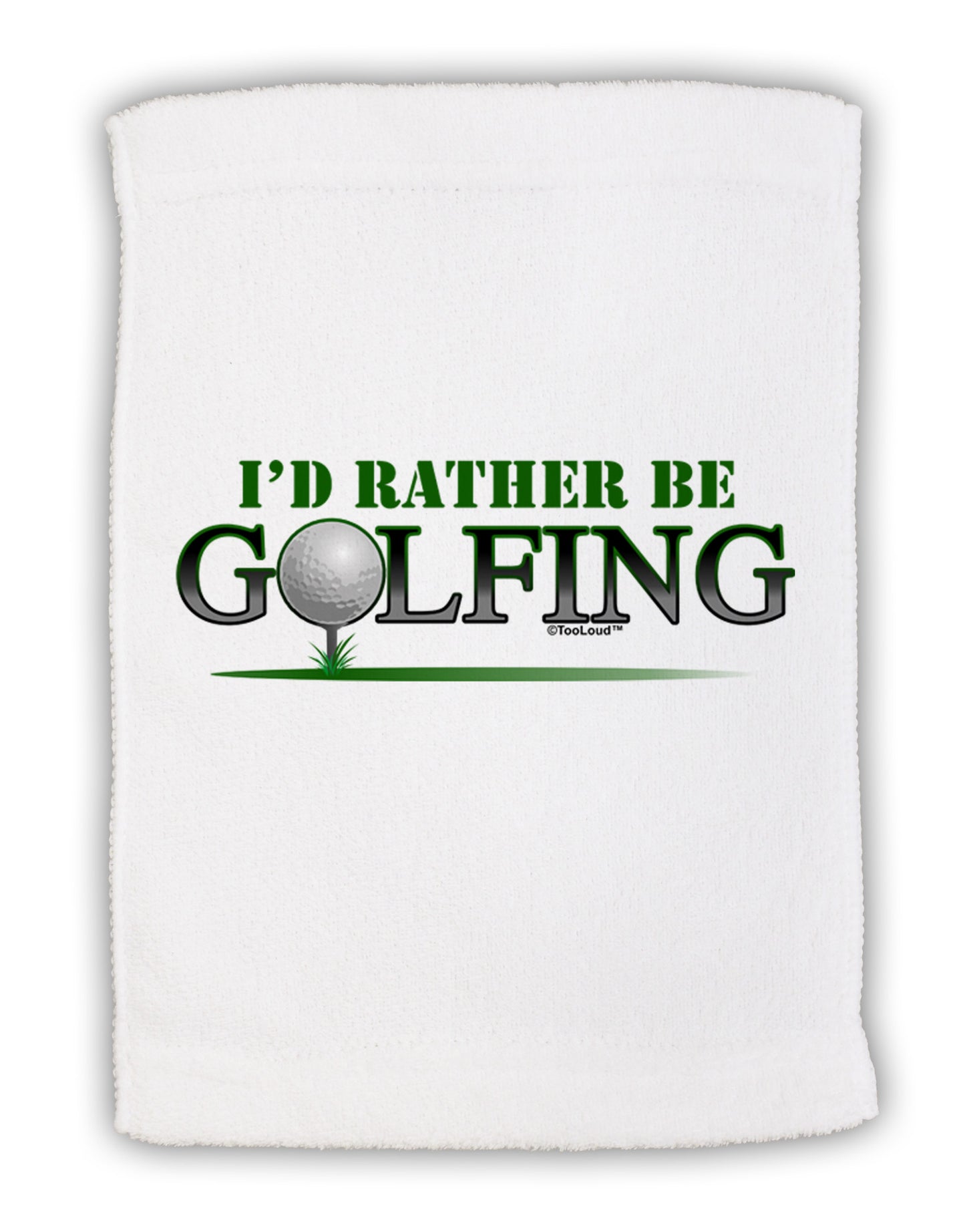 I'd Rather Be Golfing Micro Terry Sport Towel 15 X 22 inches-Sport Towel-TooLoud-White-Davson Sales