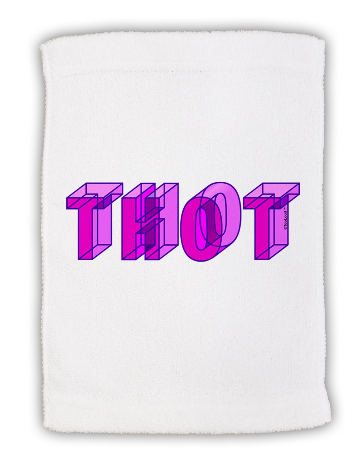 THOT Artistic Text Micro Terry Sport Towel 11 x 18 inches-TooLoud-White-Davson Sales
