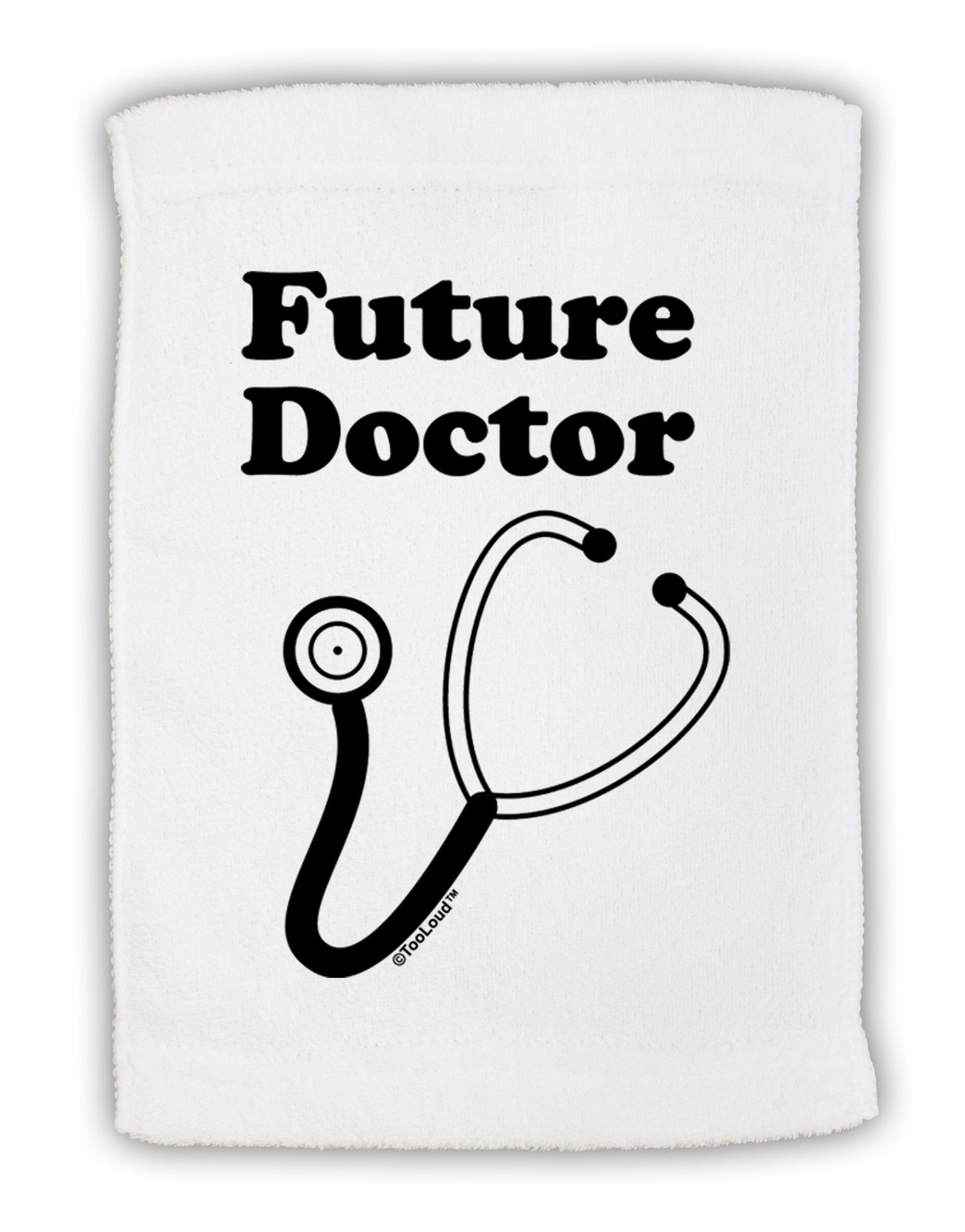 Future Doctor Micro Terry Sport Towel 11 x 18 inches-TooLoud-White-Davson Sales