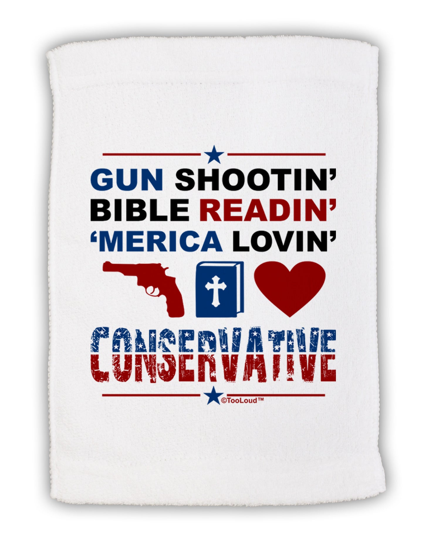 Gun Shootin' Conservative Micro Terry Sport Towel 11 x 18 inches-TooLoud-White-Davson Sales
