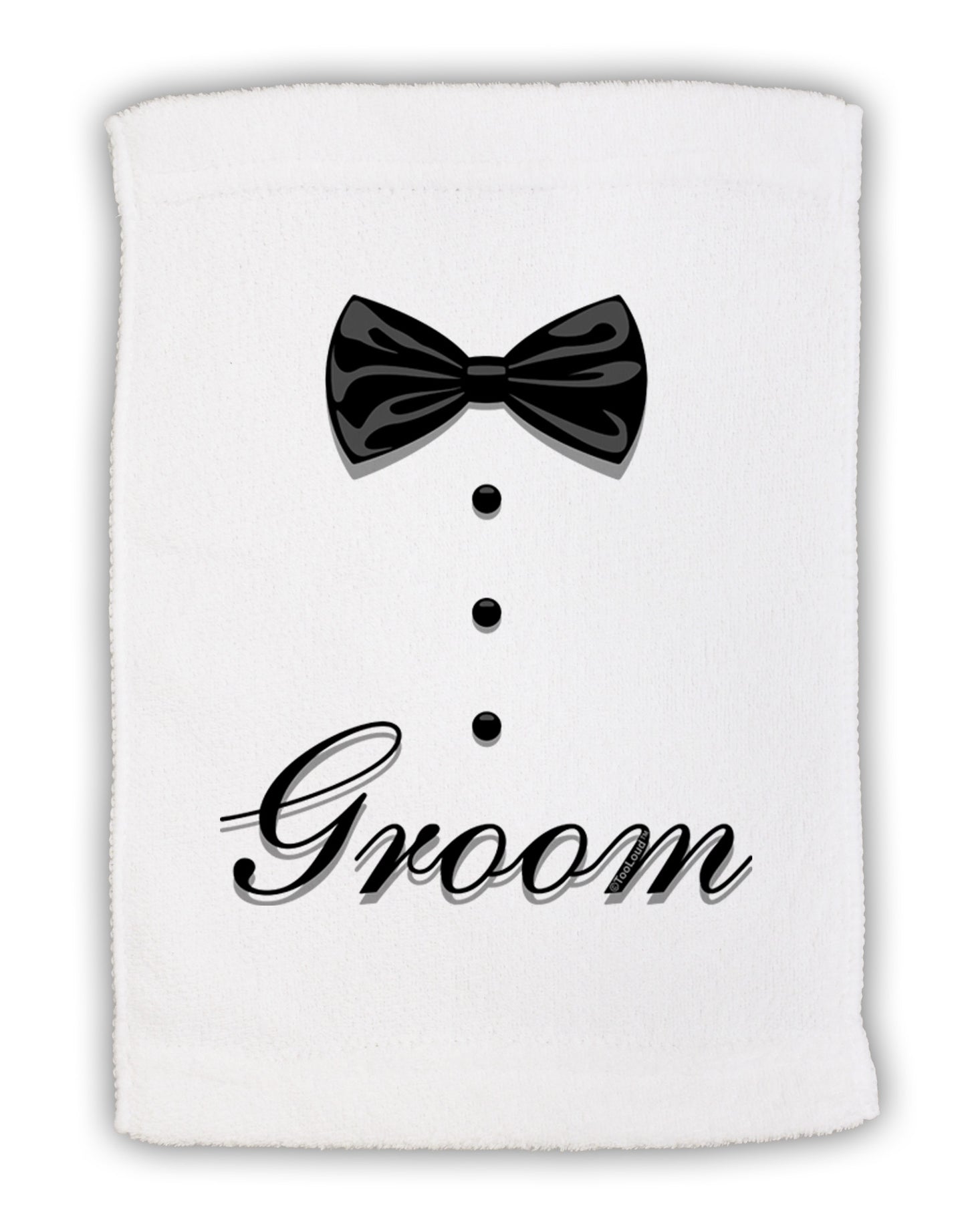 TooLoud Tuxedo - Groom Micro Terry Sport Towel 11 x 18 inches-TooLoud-White-Davson Sales