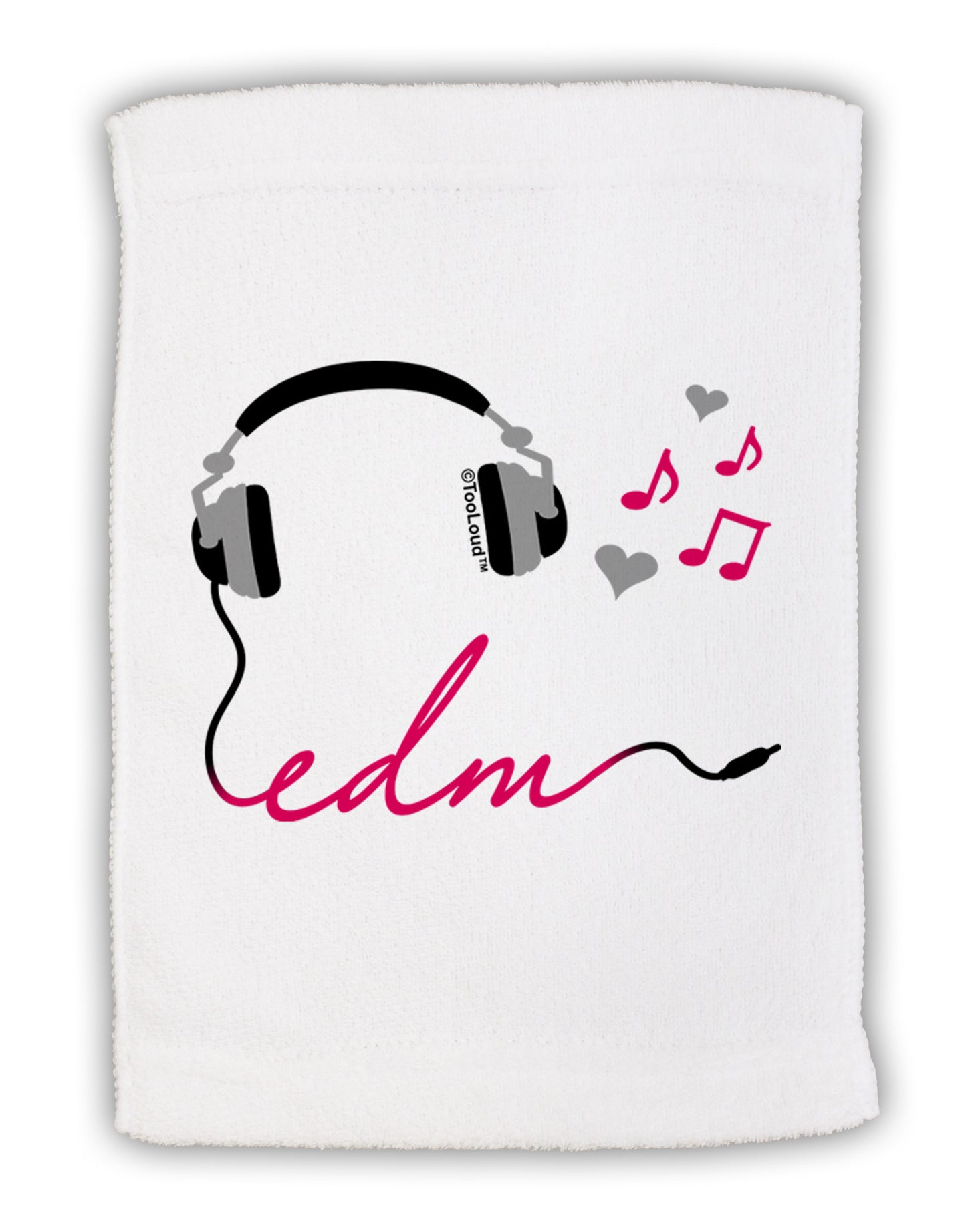 EDM Cord Pink Micro Terry Sport Towel 11 x 18 inches-TooLoud-White-Davson Sales