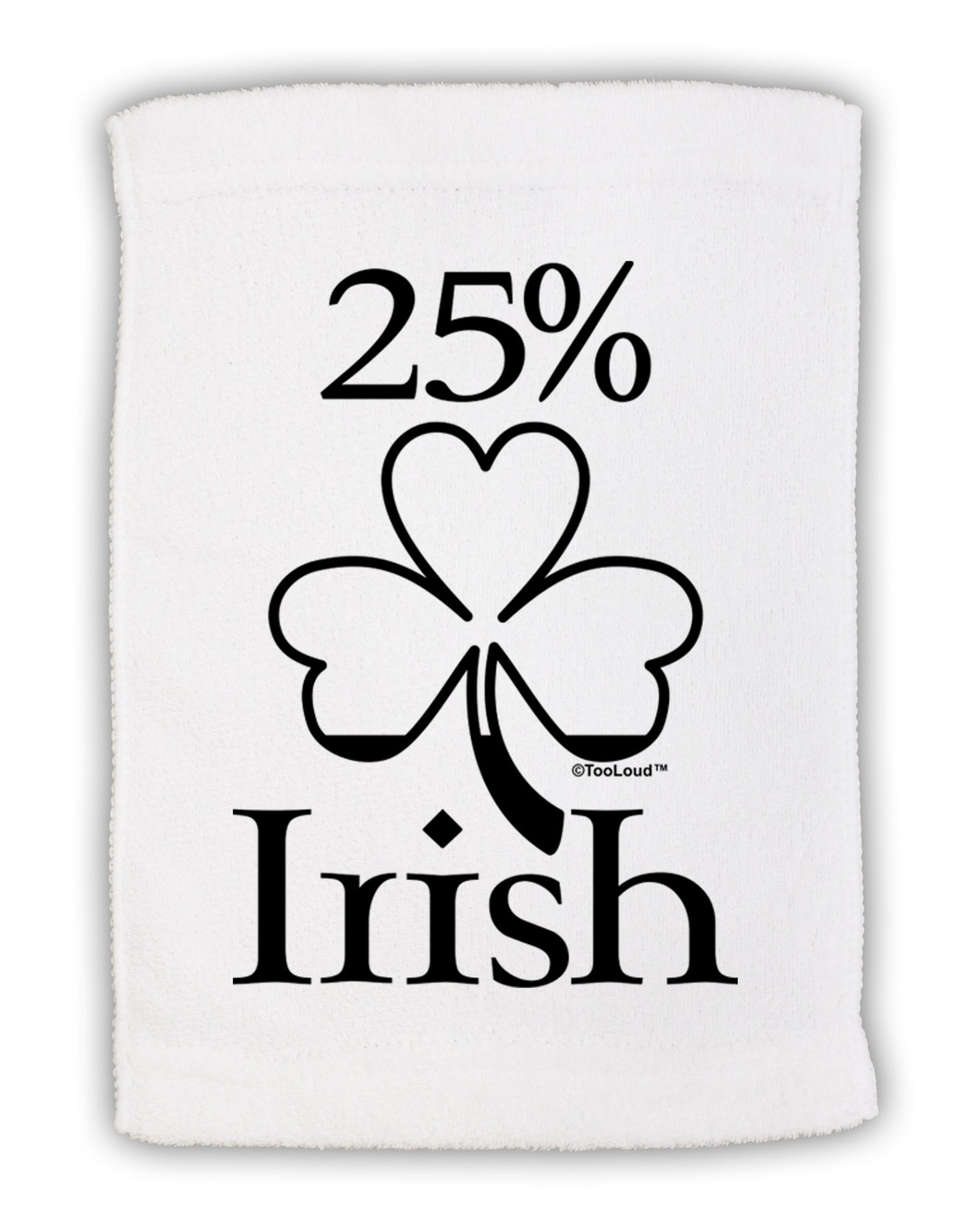 25 Percent Irish - St Patricks Day Micro Terry Sport Towel 11 x 18 Inch by TooLoud-Sport Towel-TooLoud-White-Davson Sales