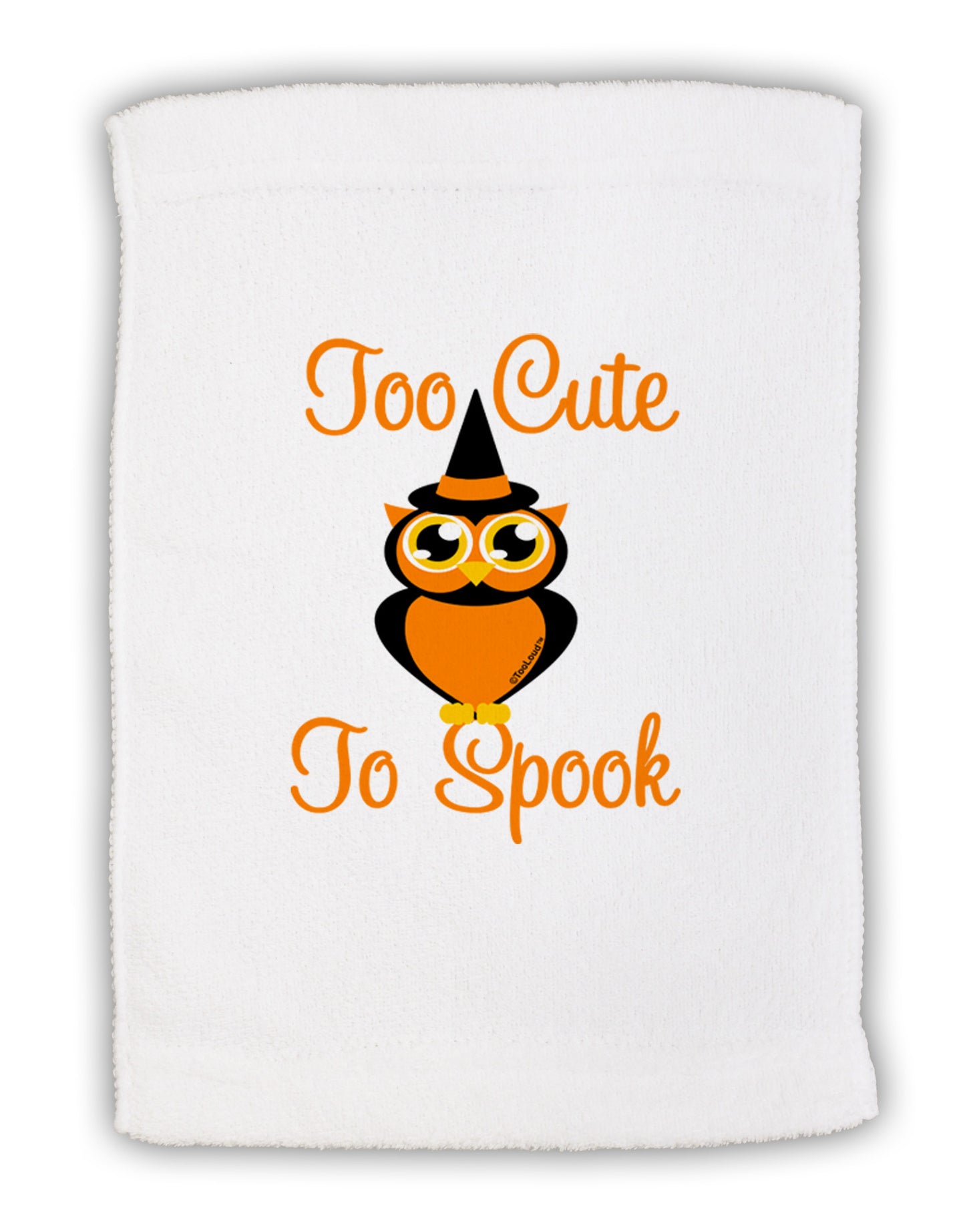 Owl Too Cute Orange Micro Terry Sport Towel 11 x 18 inches-TooLoud-White-Davson Sales