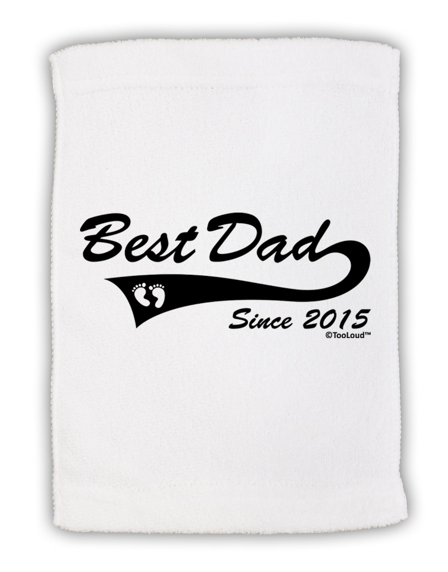 Best Dad Since 2015 Micro Terry Sport Towel 15 X 22 inches by TooLoud-Sport Towel-TooLoud-White-Davson Sales