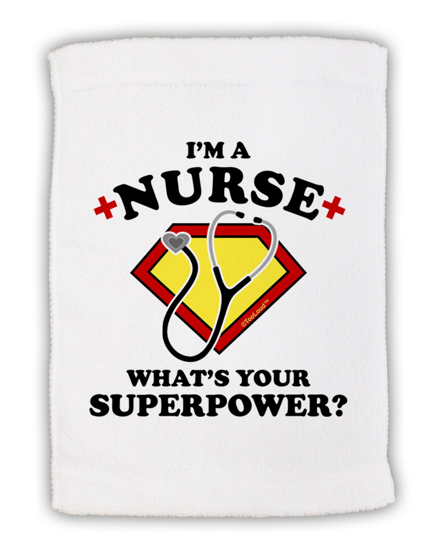 Nurse - Superpower Micro Terry Sport Towel 11 x 18 inches-TooLoud-White-Davson Sales