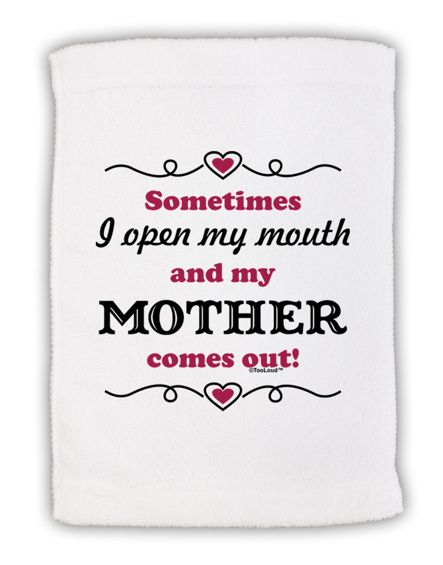 My Mother Comes Out Micro Terry Sport Towel 11 x 18 inches-TooLoud-White-Davson Sales