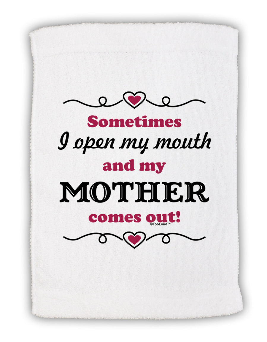 My Mother Comes Out Micro Terry Sport Towel 11 x 18 inches-TooLoud-White-Davson Sales