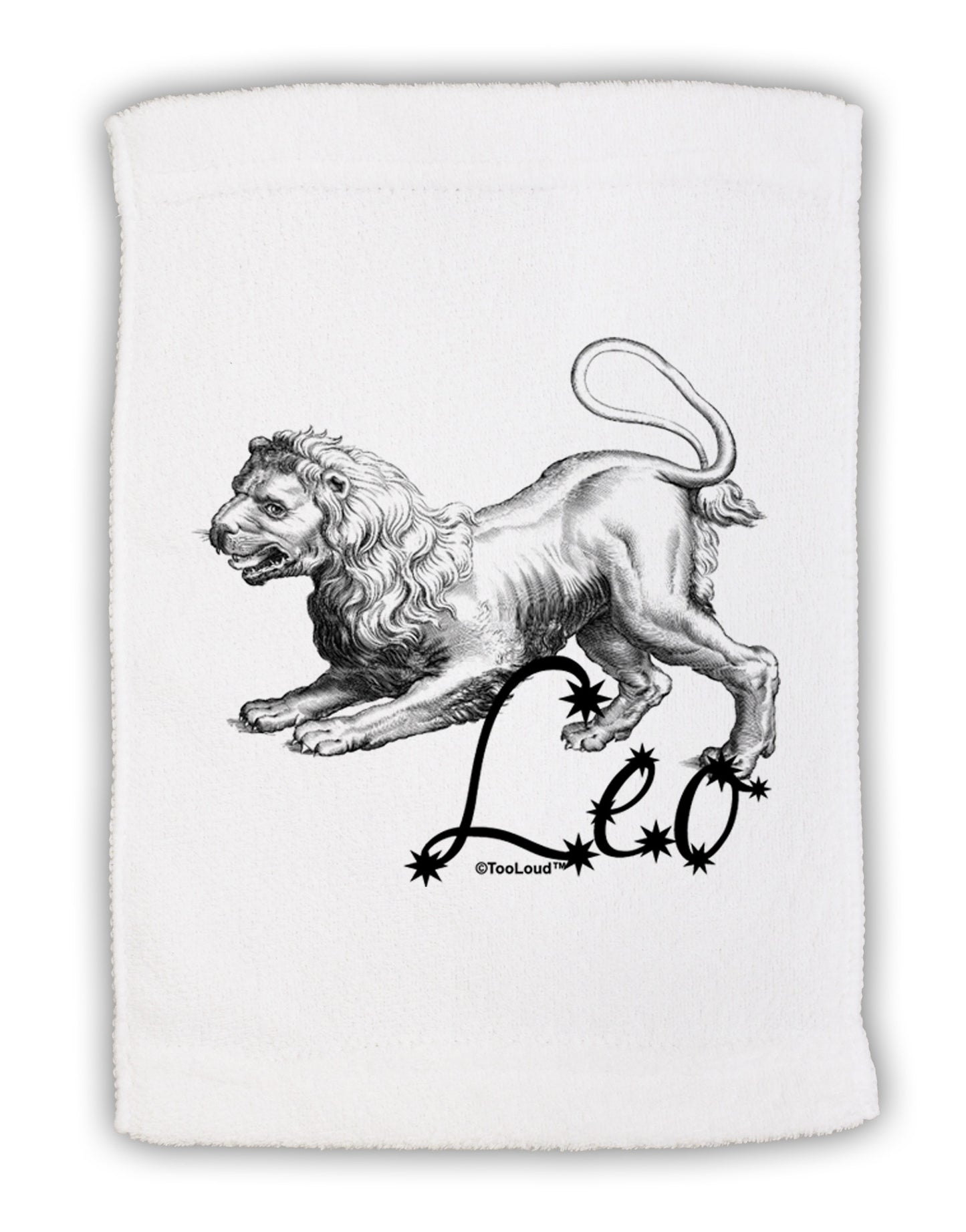 Leo Illustration Micro Terry Sport Towel 11 x 18 inches-TooLoud-White-Davson Sales