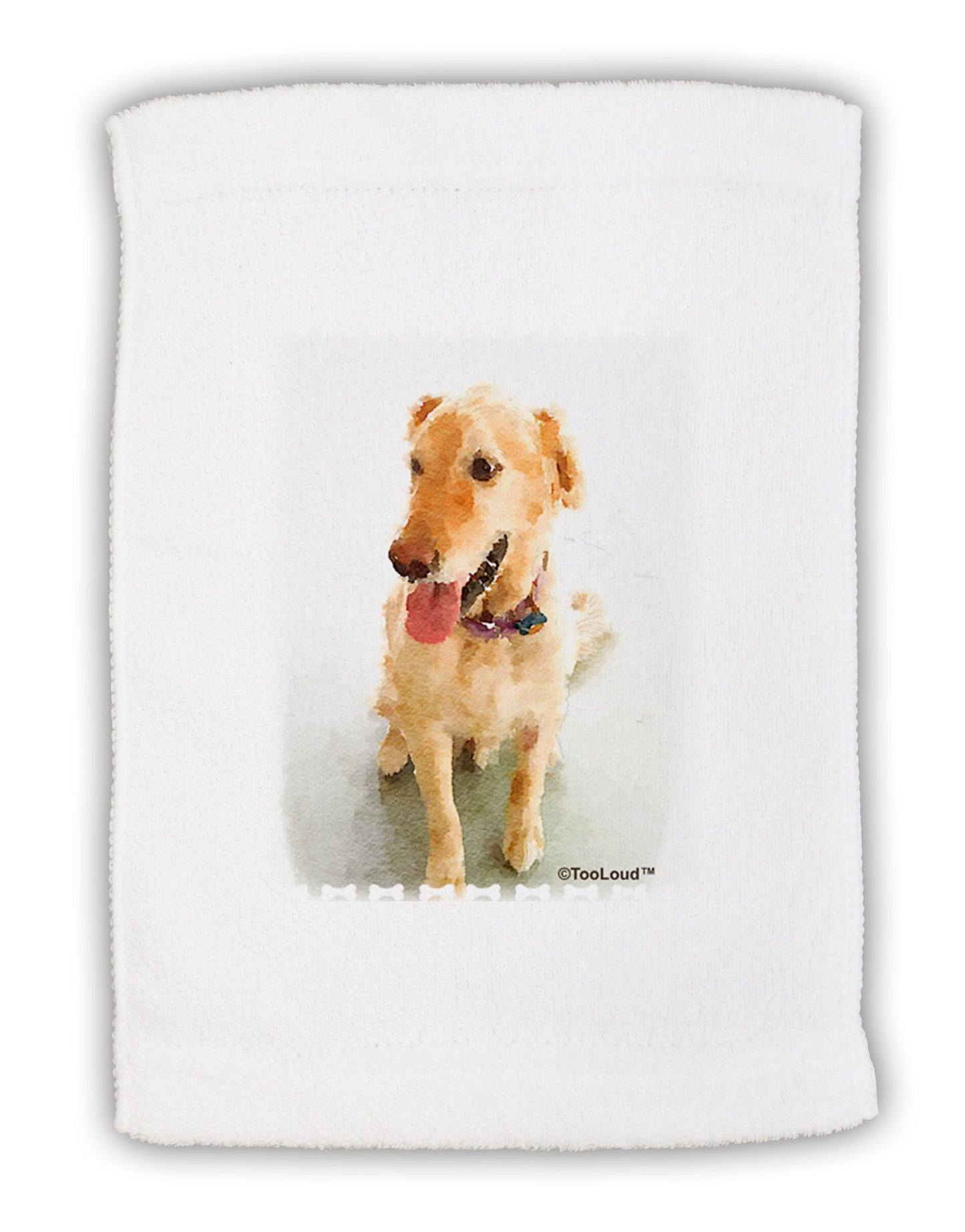 Golden Retriever Watercolor Micro Terry Sport Towel 11 x 18 inches-Sport Towel-TooLoud-White-Davson Sales