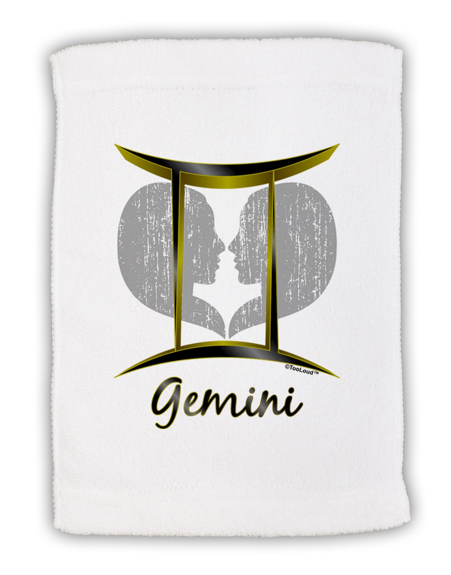 Gemini Symbol Micro Terry Sport Towel 11 x 18 inches-TooLoud-White-Davson Sales