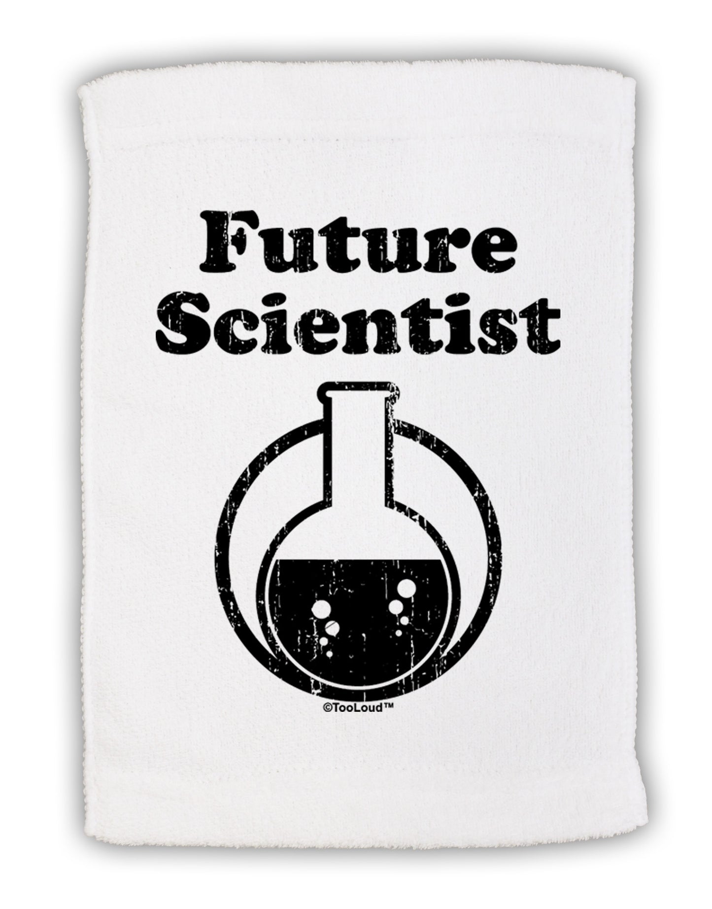Future Scientist Distressed Micro Terry Sport Towel 11 x 18 inches-TooLoud-White-Davson Sales