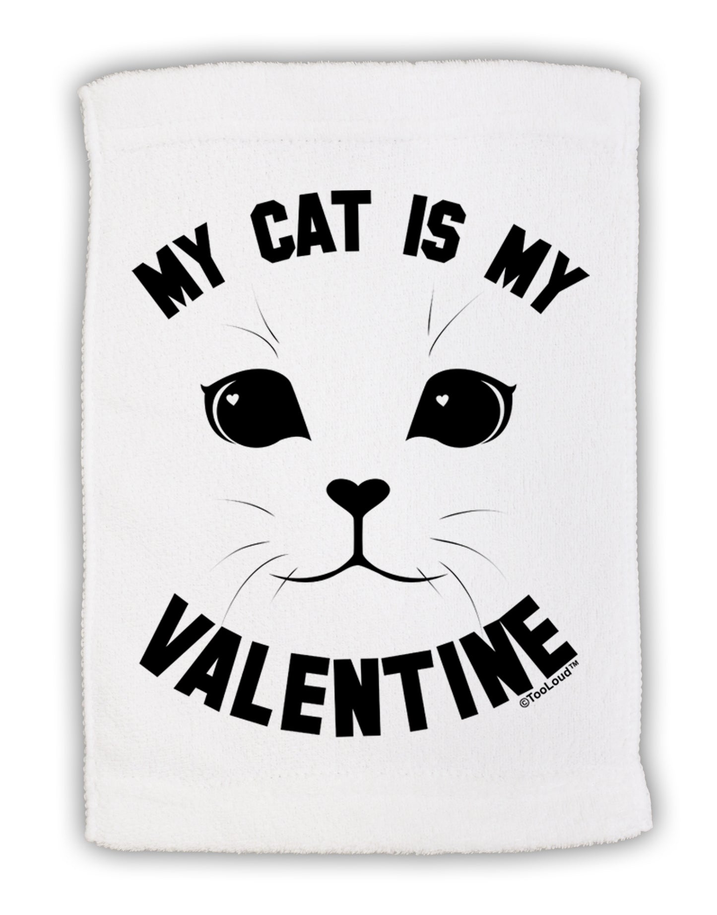 My Cat is my Valentine Micro Terry Sport Towel 15 X 22 inches by TooLoud-Sport Towel-TooLoud-White-Davson Sales