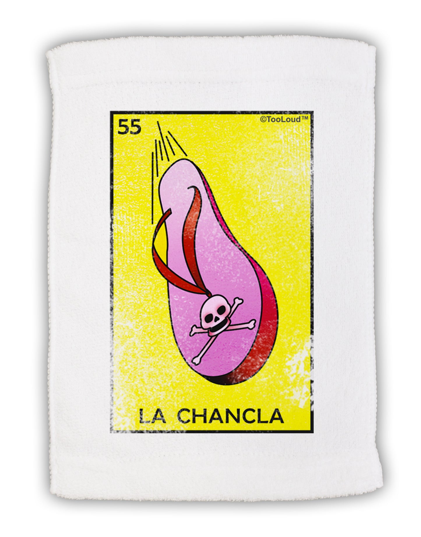 La Chancla Loteria Distressed Micro Terry Sport Towel 15 X 22 inches by TooLoud-Sport Towel-TooLoud-White-Davson Sales