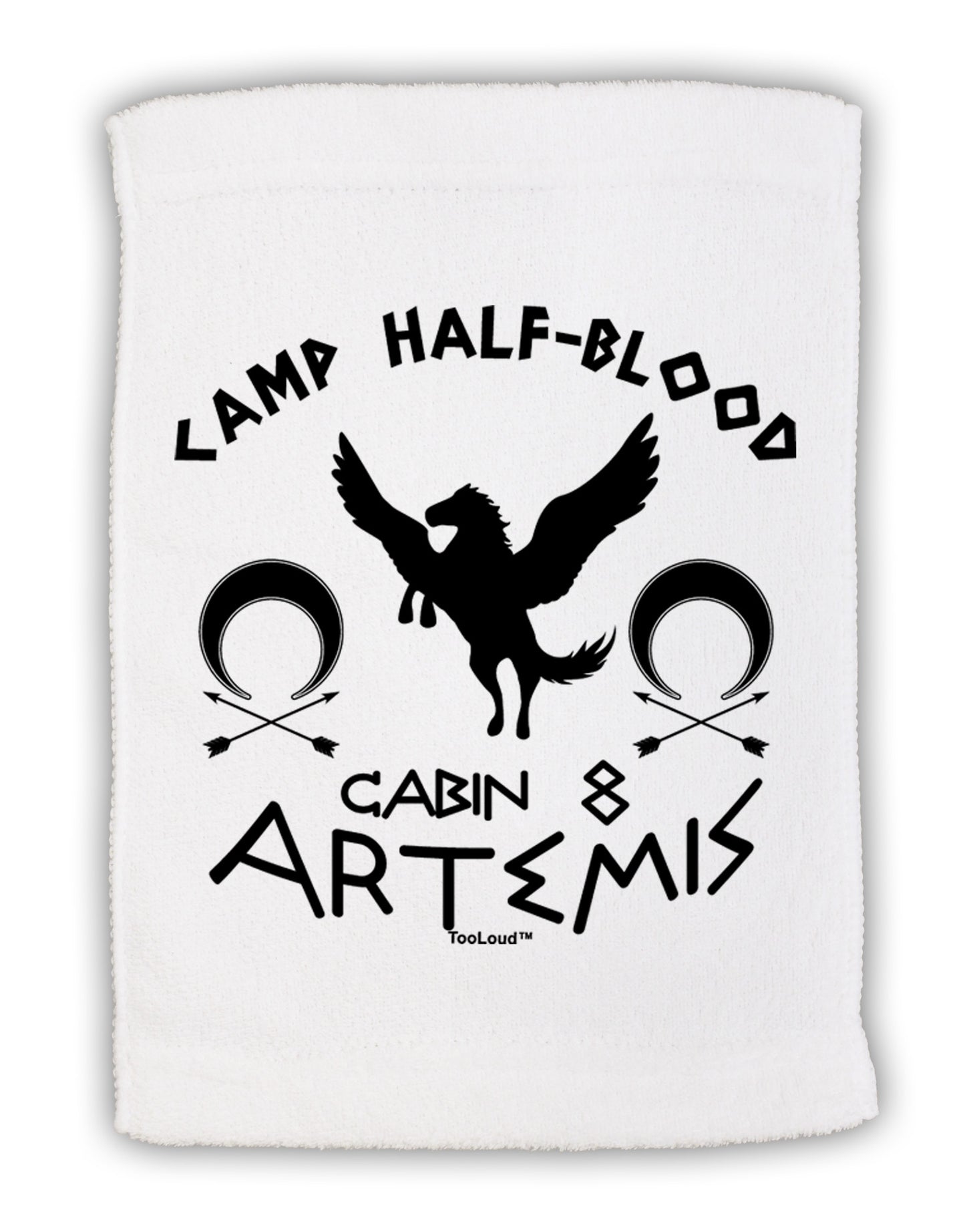 Camp Half Blood Cabin 8 Artemis Micro Terry Sport Towel 15 X 22 inches by TooLoud-Sport Towel-TooLoud-White-Davson Sales