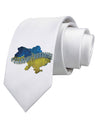 #stand with Ukraine Country Printed White Neck Tie-Necktie-TooLoud-White-One-Size-Fits-Most-Davson Sales