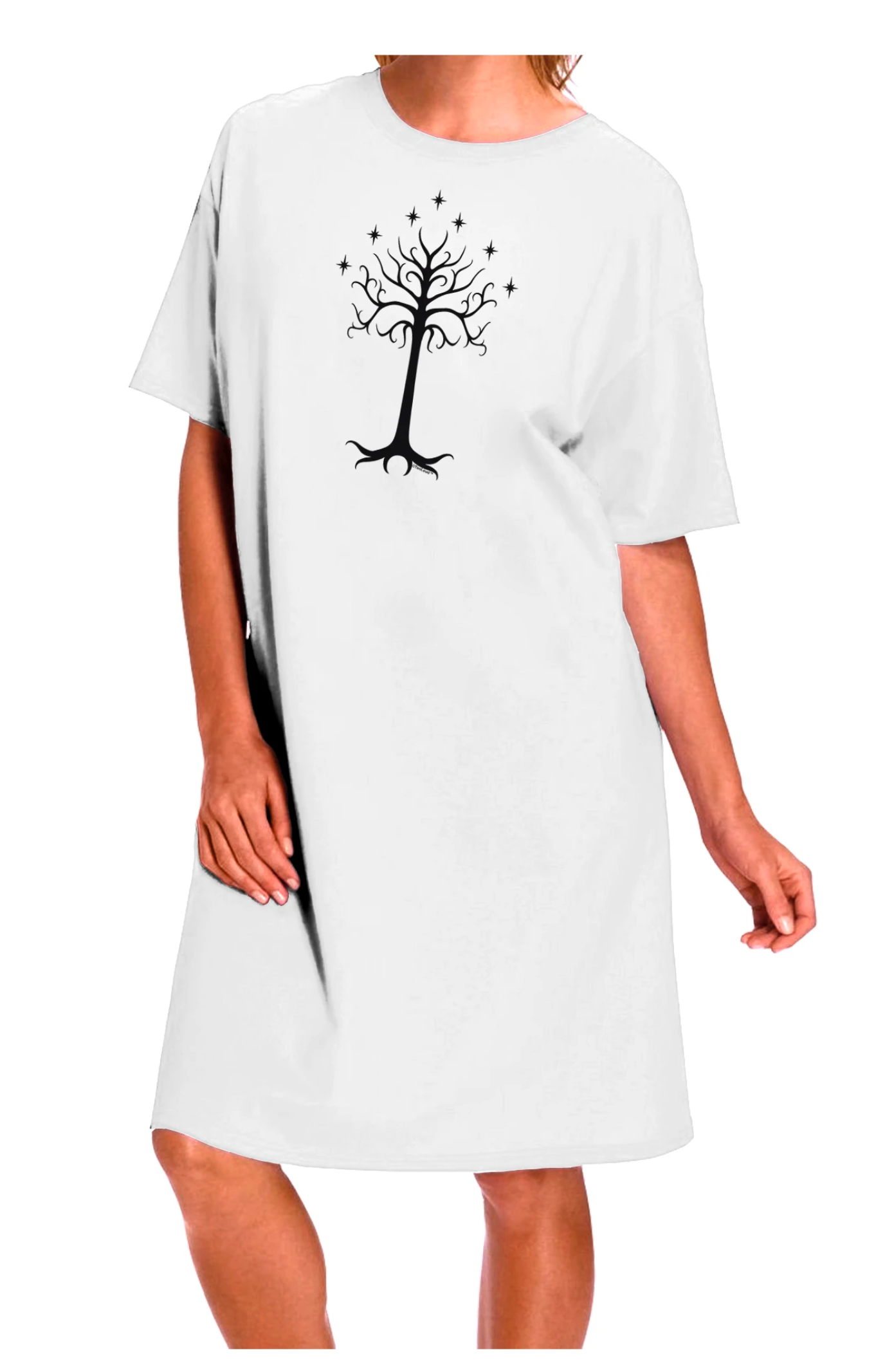 The Royal White Tree Adult Wear Around Night Shirt and Dress by TooLoud-Night Shirt-TooLoud-White-One-Size-Fits-Most-Davson Sales