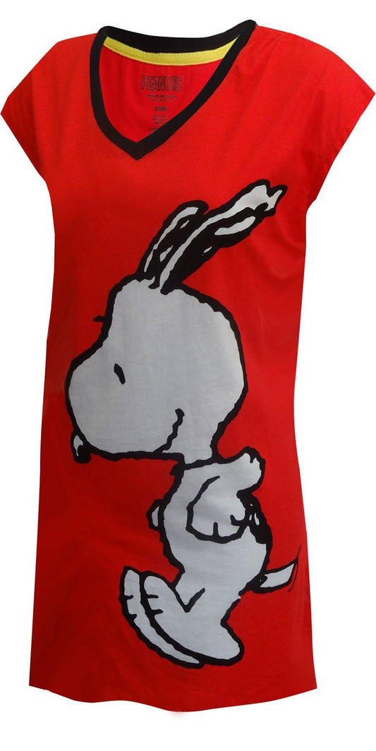 Peanuts Classic Snoopy Cotton Night shirt for women One-Size-Night Shirt-Peanuts-Red-One-Size-Davson Sales