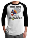 Russian Warship go F Yourself Adult Raglan Shirt-Mens T-Shirt-TooLoud-White-Black-X-Small-Davson Sales
