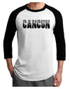 Cancun Mexico - Cinco de Mayo Adult Raglan Shirt-TooLoud-White-Black-X-Small-Davson Sales
