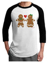 Gingerbread Man and Gingerbread Woman Couple Adult Raglan Shirt by TooLoud-TooLoud-White-Black-X-Small-Davson Sales
