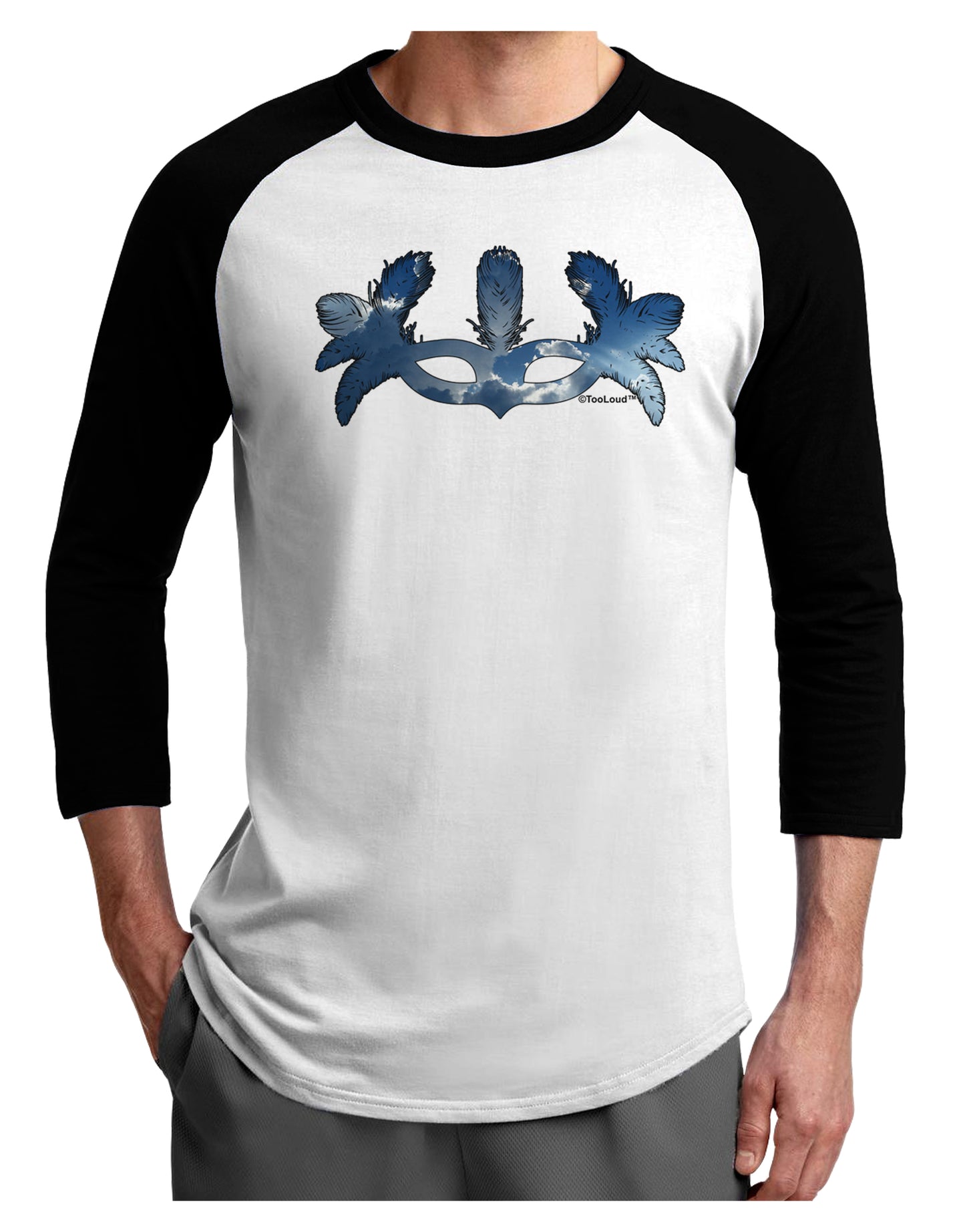 Air Masquerade Mask Adult Raglan Shirt by TooLoud-TooLoud-White-Black-X-Small-Davson Sales