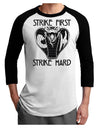 Strike First Strike Hard Cobra Adult Raglan Shirt-Mens T-Shirt-TooLoud-White-Black-X-Small-Davson Sales