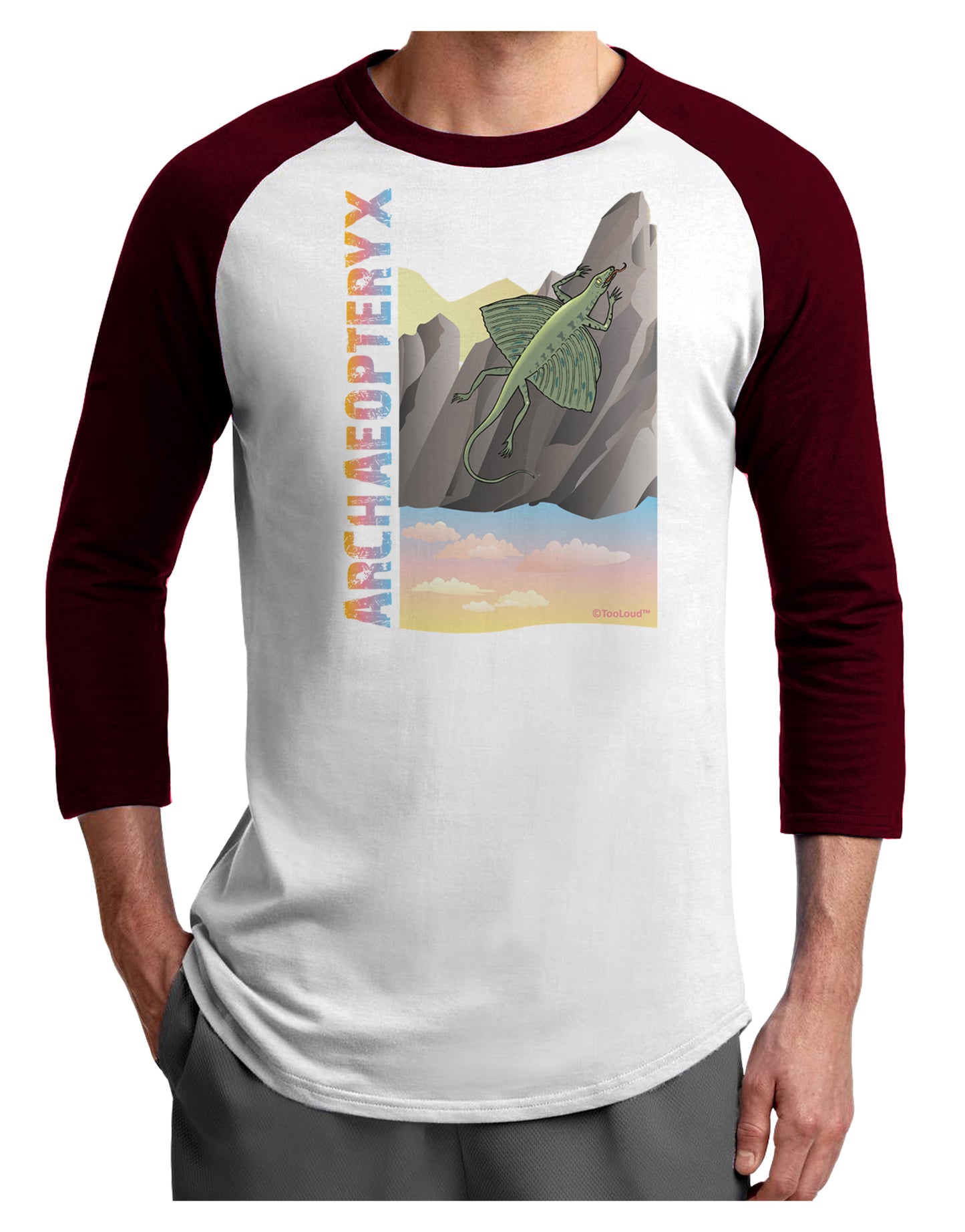 Archaopteryx - With Name Adult Raglan Shirt by TooLoud-TooLoud-White-Cardinal-X-Small-Davson Sales