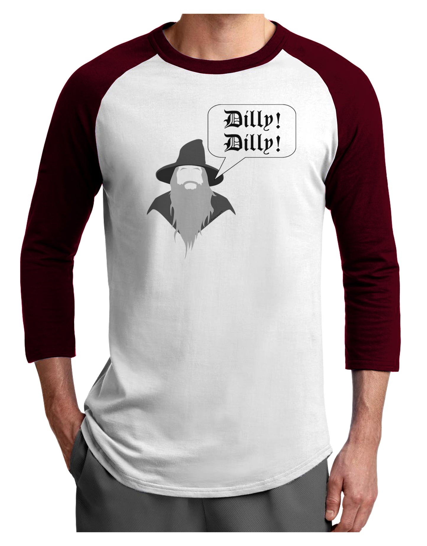 Wizard Dilly Dilly Adult Raglan Shirt by TooLoud-TooLoud-White-Cardinal-X-Small-Davson Sales