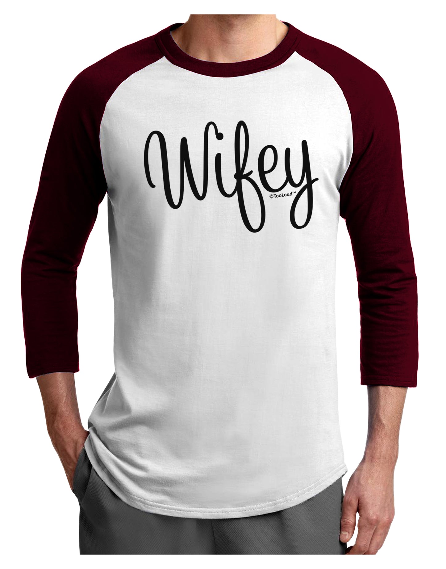 Wifey - Wife Design Adult Raglan Shirt by TooLoud-TooLoud-White-Cardinal-X-Small-Davson Sales