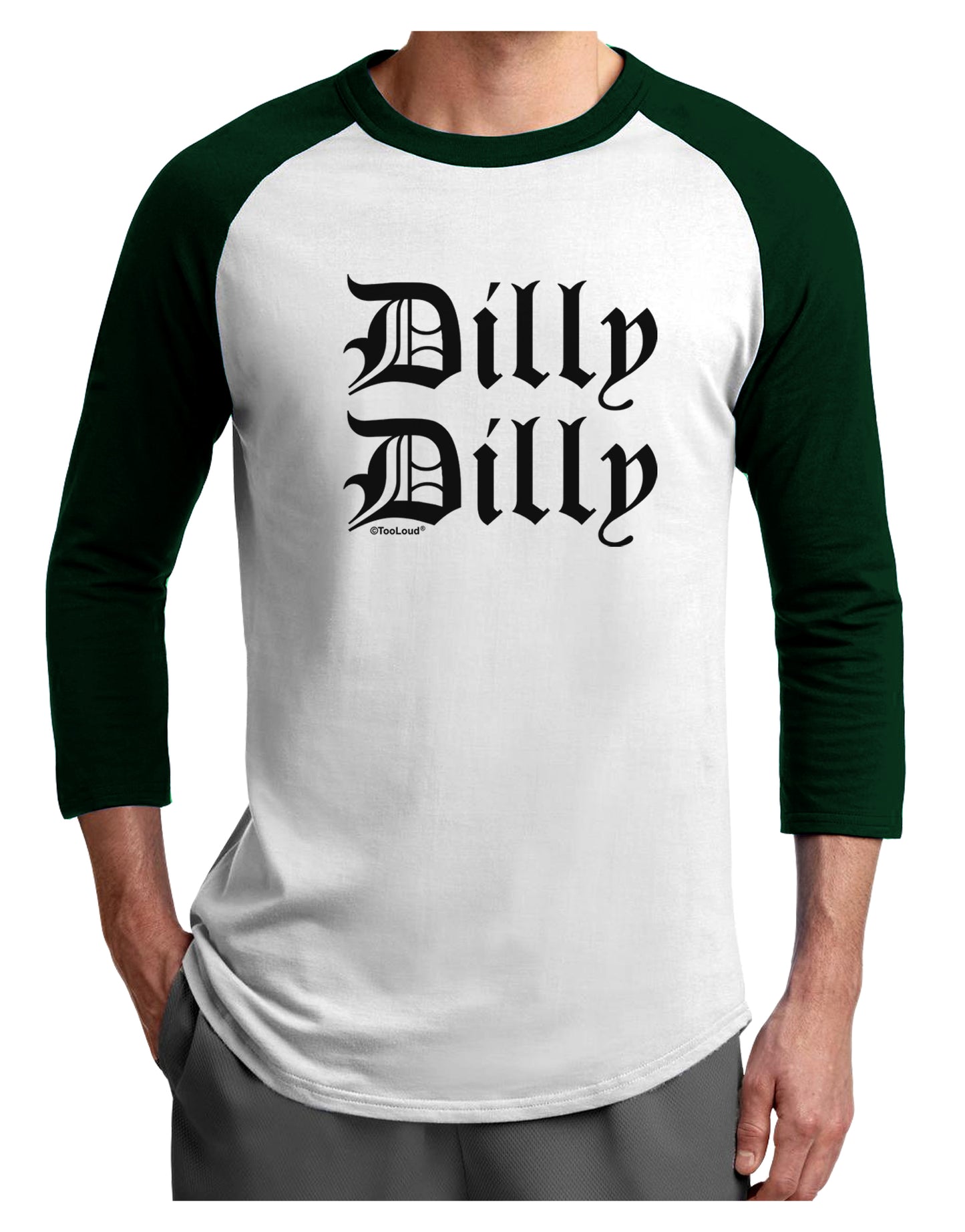 Dilly Dilly Beer Drinking Funny Adult Raglan Shirt by TooLoud-TooLoud-White-Forest-X-Small-Davson Sales