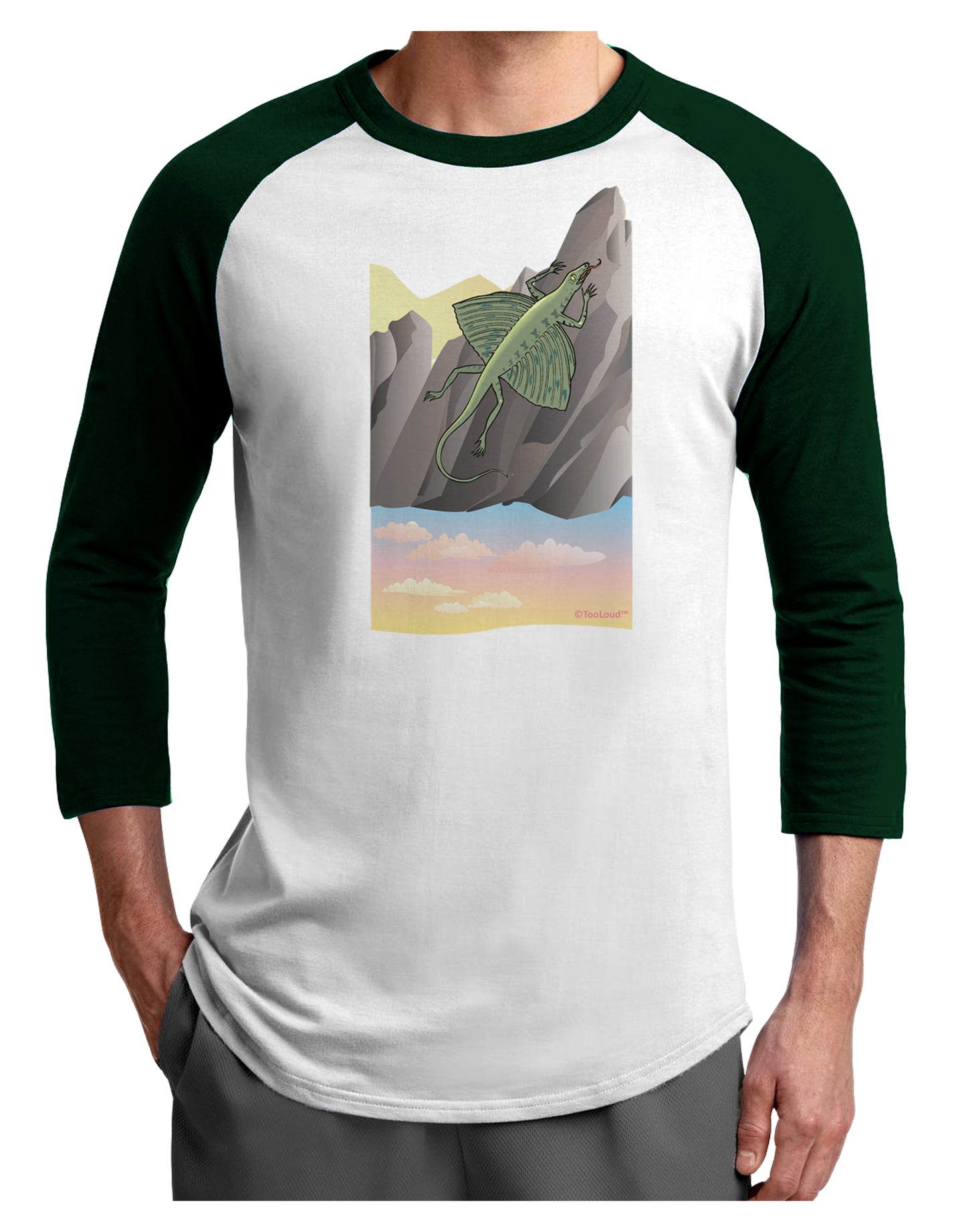 Archaopteryx - Without Name Adult Raglan Shirt by TooLoud-TooLoud-White-Forest-X-Small-Davson Sales