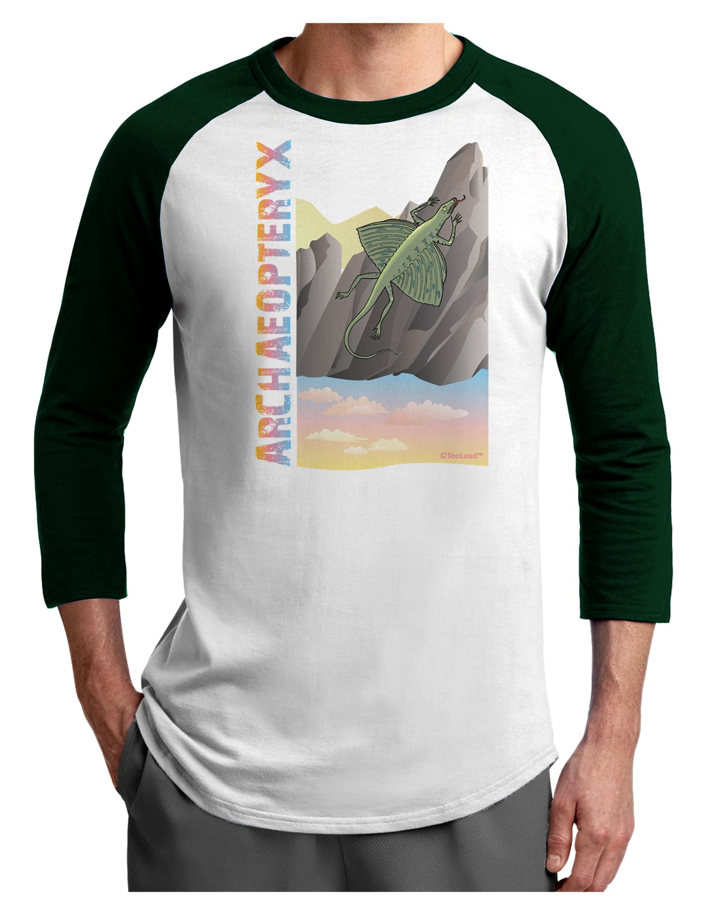 Archaopteryx - With Name Adult Raglan Shirt by TooLoud-TooLoud-White-Forest-X-Small-Davson Sales