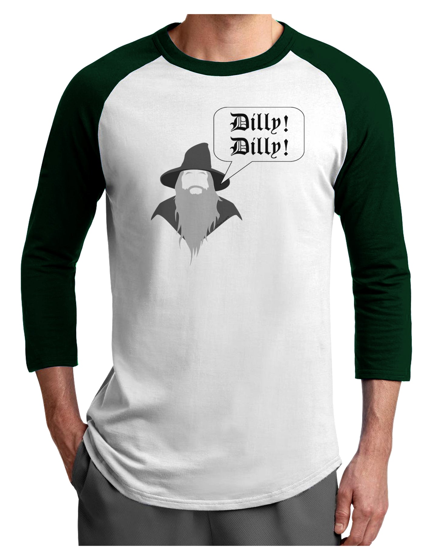 Wizard Dilly Dilly Adult Raglan Shirt by TooLoud-TooLoud-White-Forest-X-Small-Davson Sales