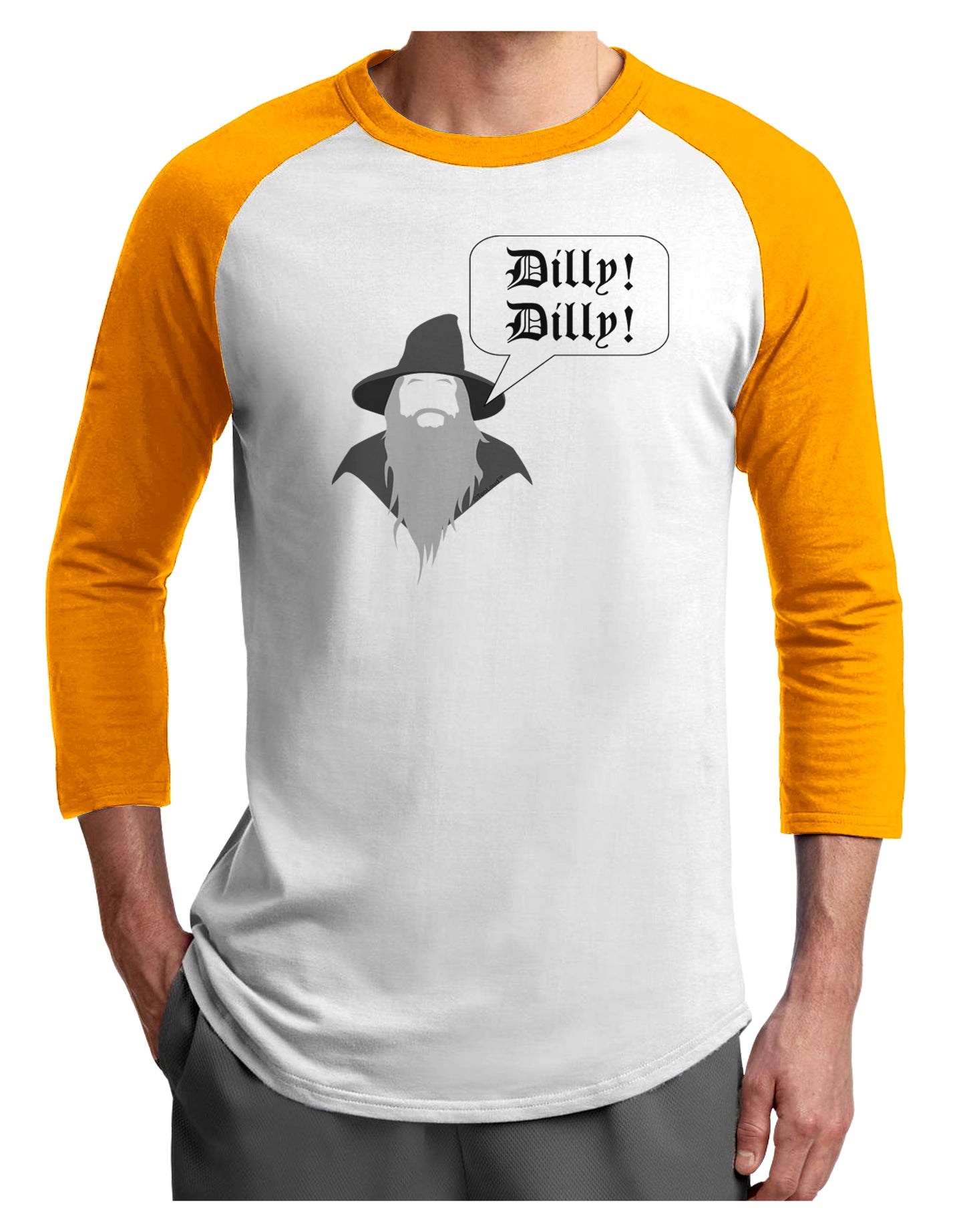 Wizard Dilly Dilly Adult Raglan Shirt by TooLoud-TooLoud-White-Gold-X-Small-Davson Sales