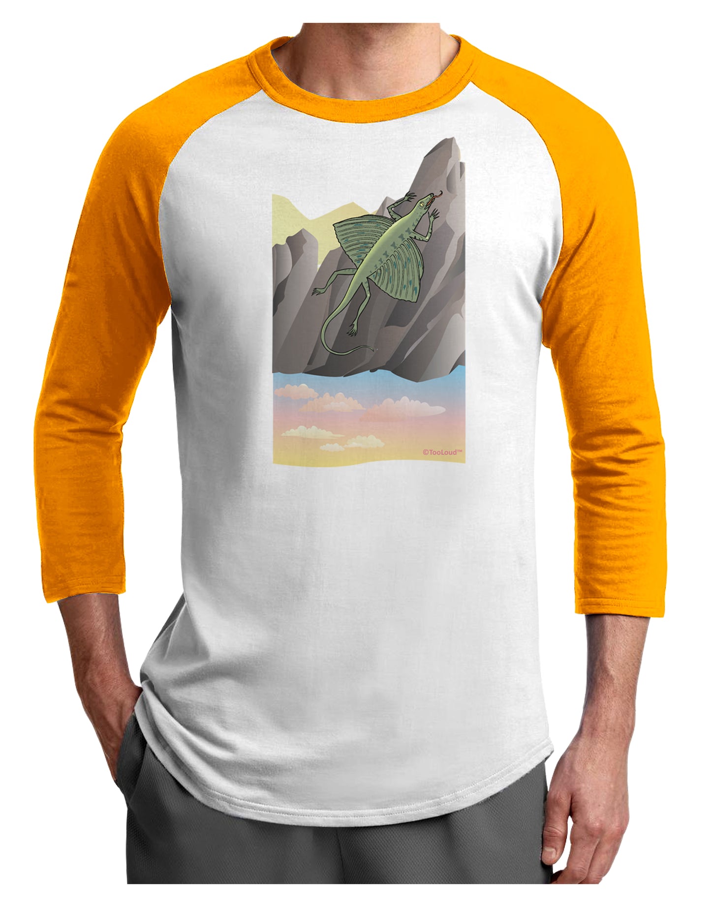 Archaopteryx - Without Name Adult Raglan Shirt by TooLoud-TooLoud-White-Gold-X-Small-Davson Sales
