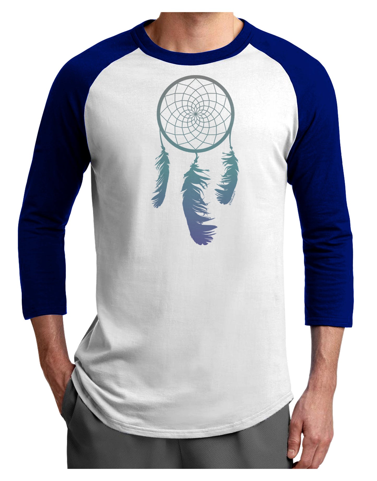 Mystic Dreamcatcher Adult Raglan Shirt-Raglan Shirt-TooLoud-White-Royal-X-Small-Davson Sales