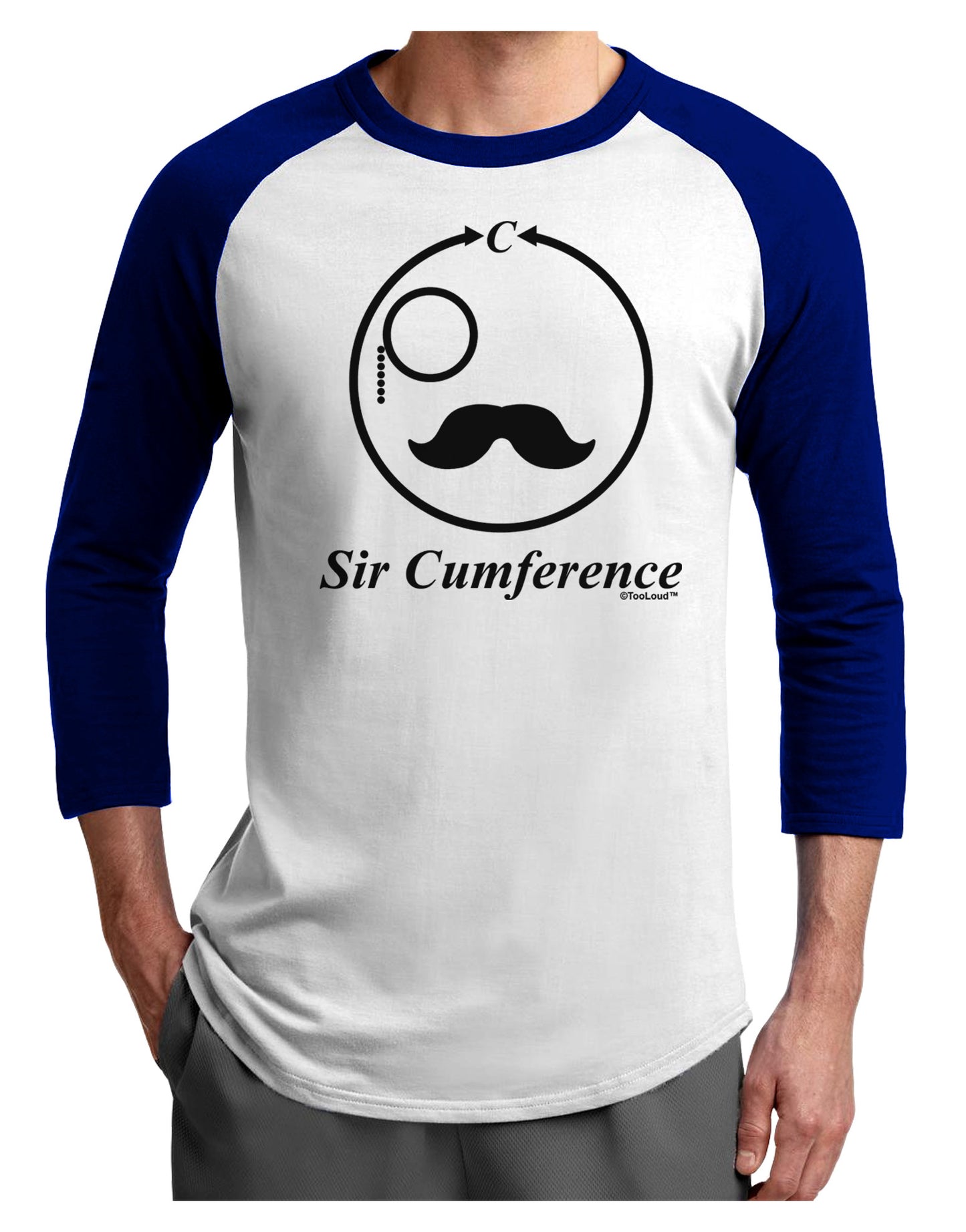 Sir Cumference Adult Raglan Shirt-TooLoud-White-Royal-X-Small-Davson Sales