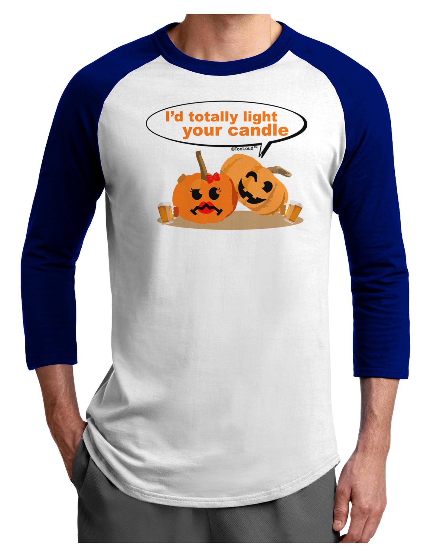 Light your candle Adult Raglan Shirt-Raglan Shirt-TooLoud-White-Royal-X-Small-Davson Sales